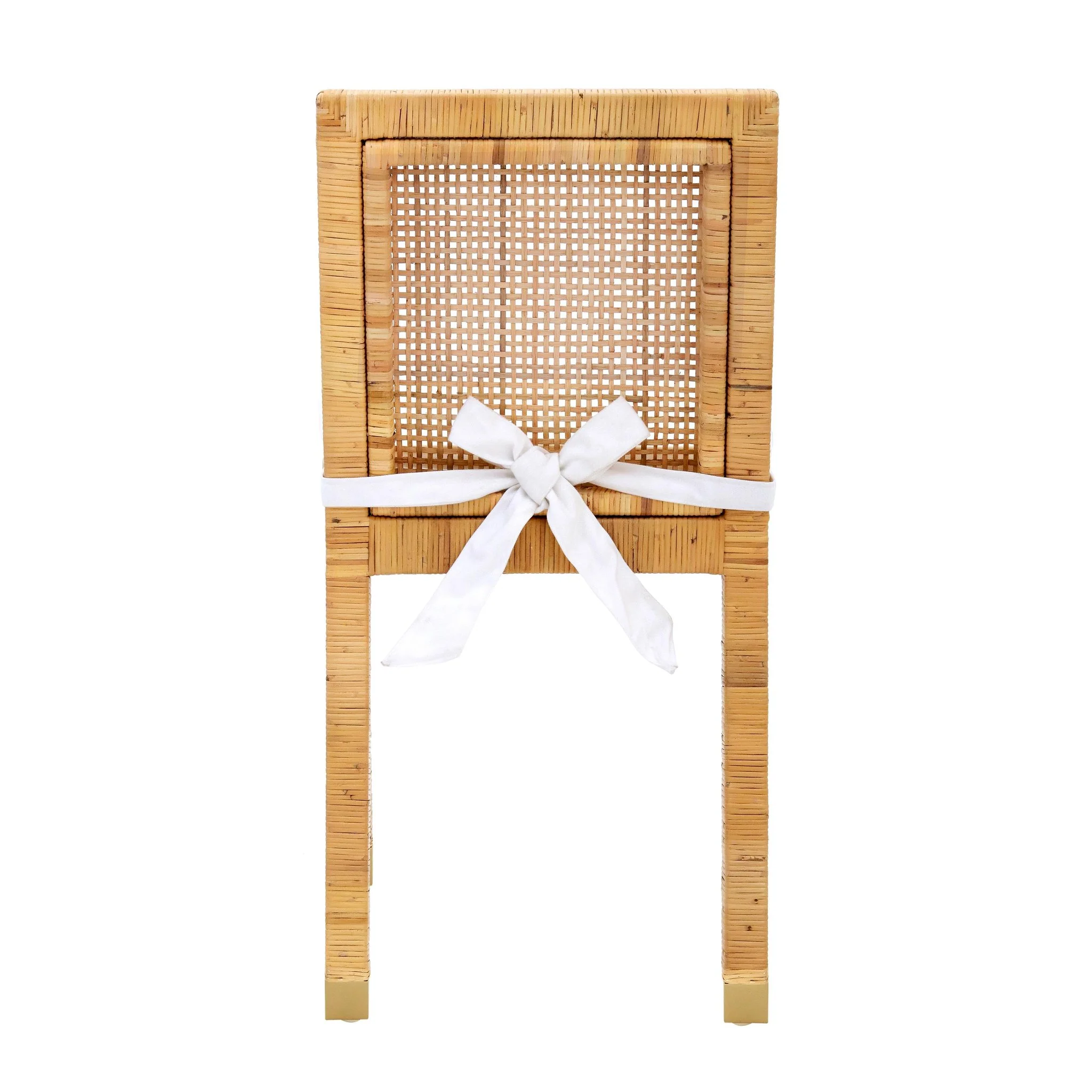 Amara Rattan Performance Fabric Dining Chair - Image 6