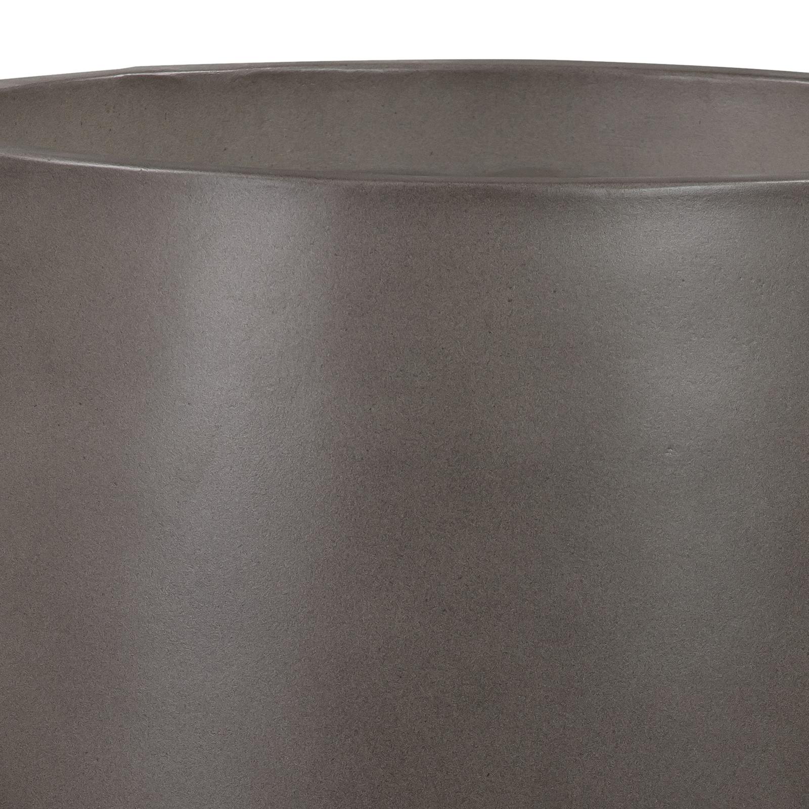 Amethyst Large Round Lightweight Concrete Indoor or Outdoor Planter in gray - Image 2