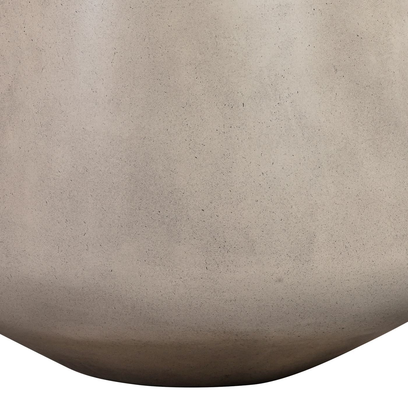 Amethyst Large Round Lightweight White Concrete Indoor or Outdoor Planter in white - Image 3