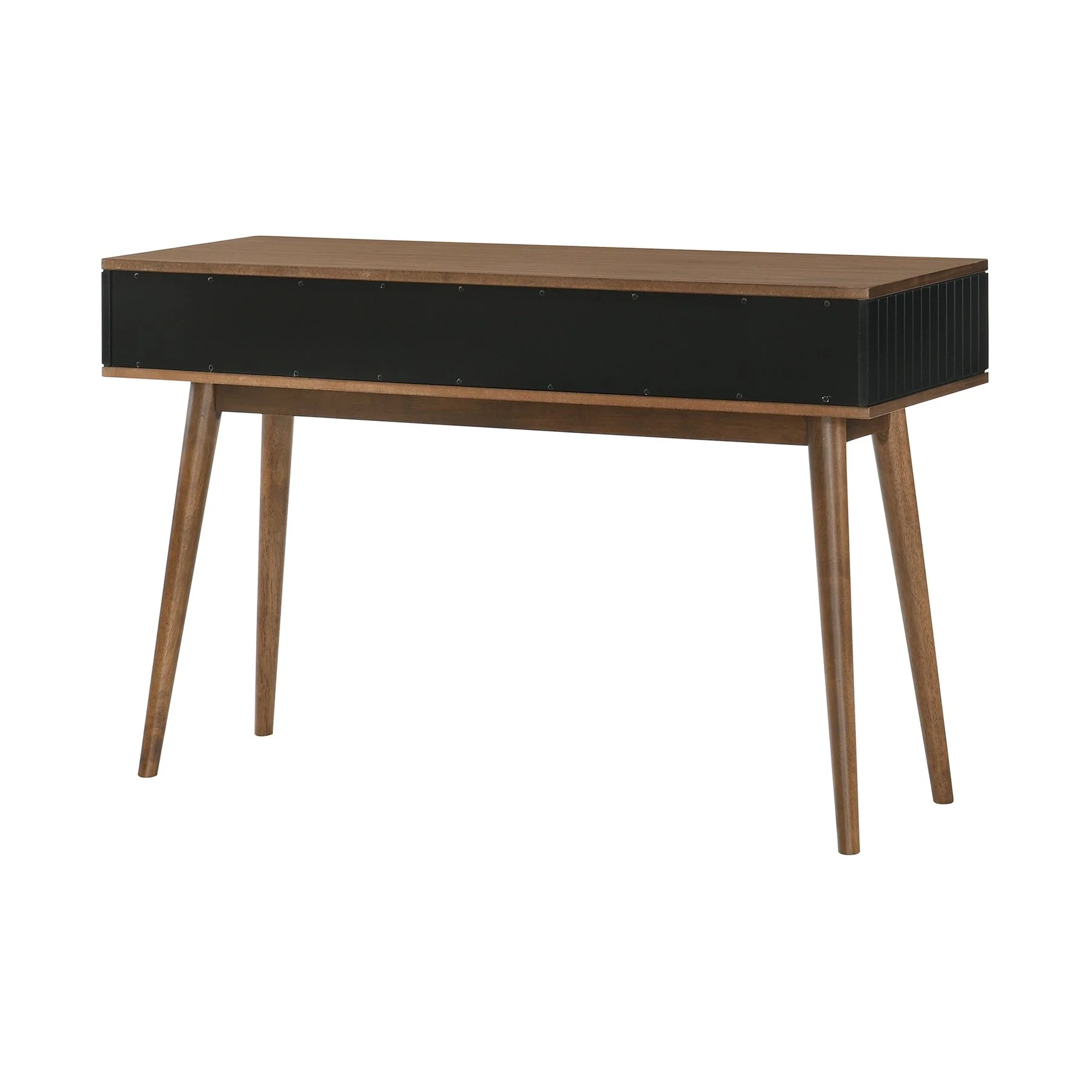 Amigo Black Veneer and Walnut Wood Console Table - Image 4