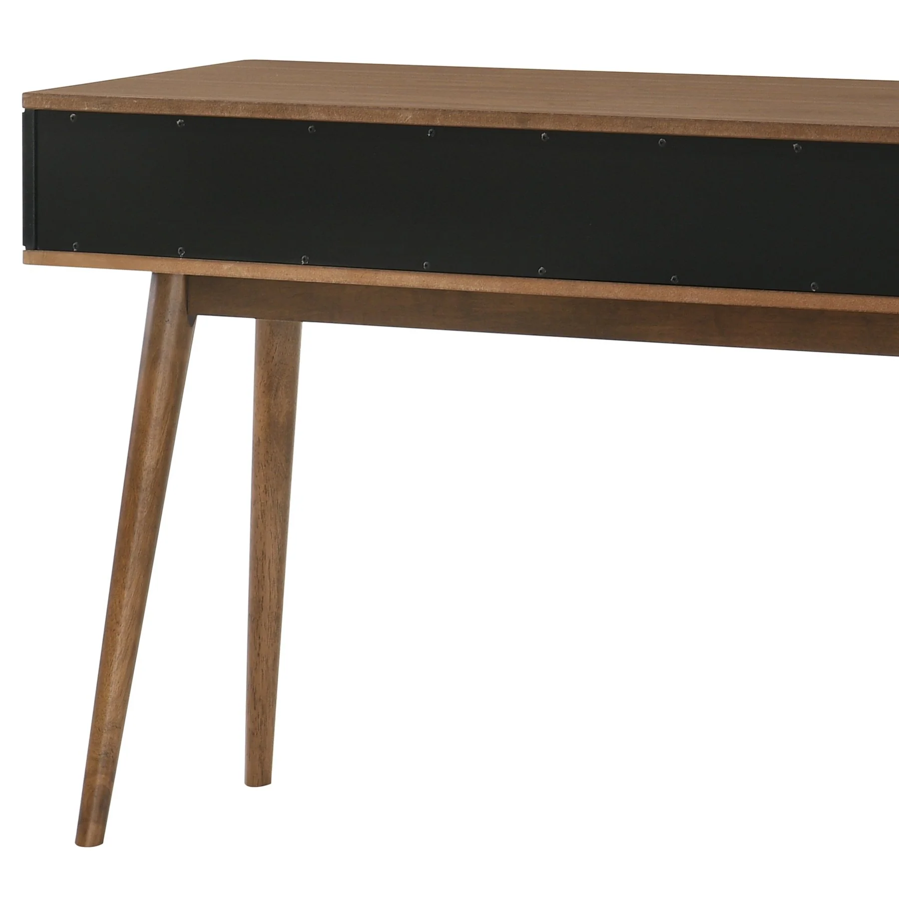 Amigo Black Veneer and Walnut Wood Console Table - Image 6
