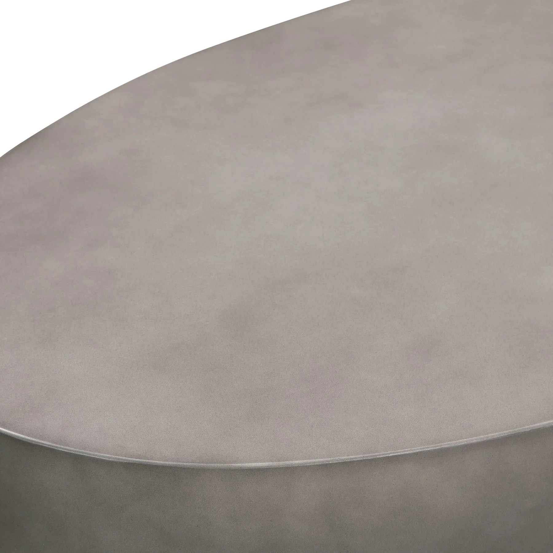 Anais Concrete and Brass Oval Coffee Table - Image 3