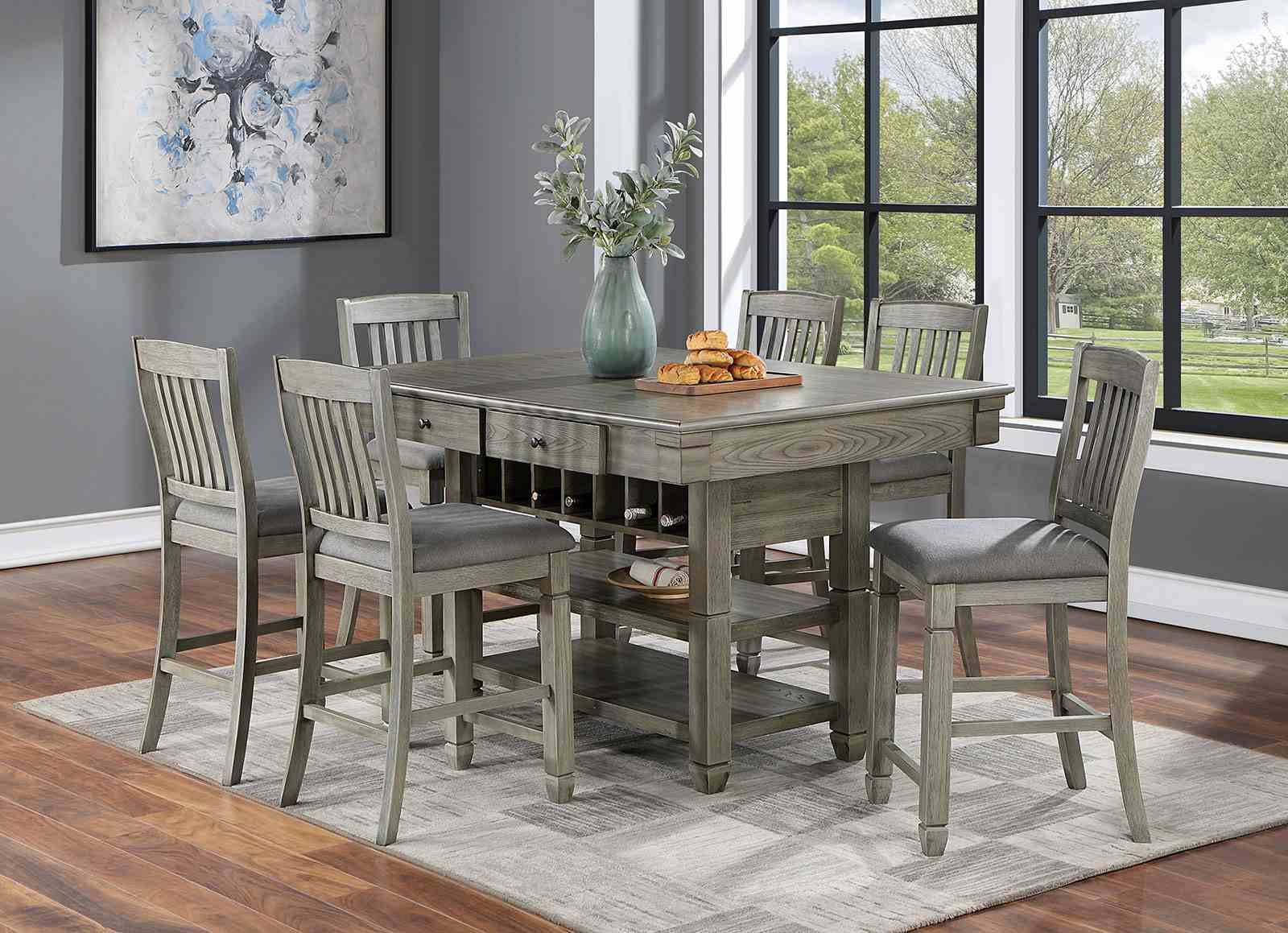 Anaya Counter Ht. Chair (2/CTN), Gray/Lt. Gray - Image 2