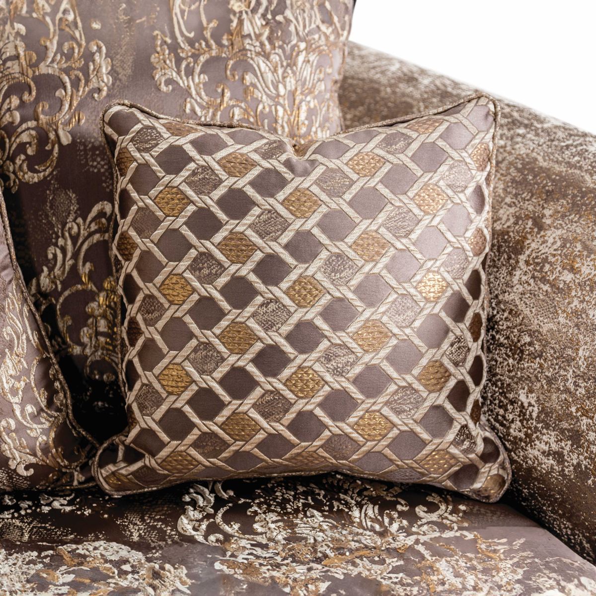 Andalusia Loveseat, Light Brown/Dark Cherry - Image 4