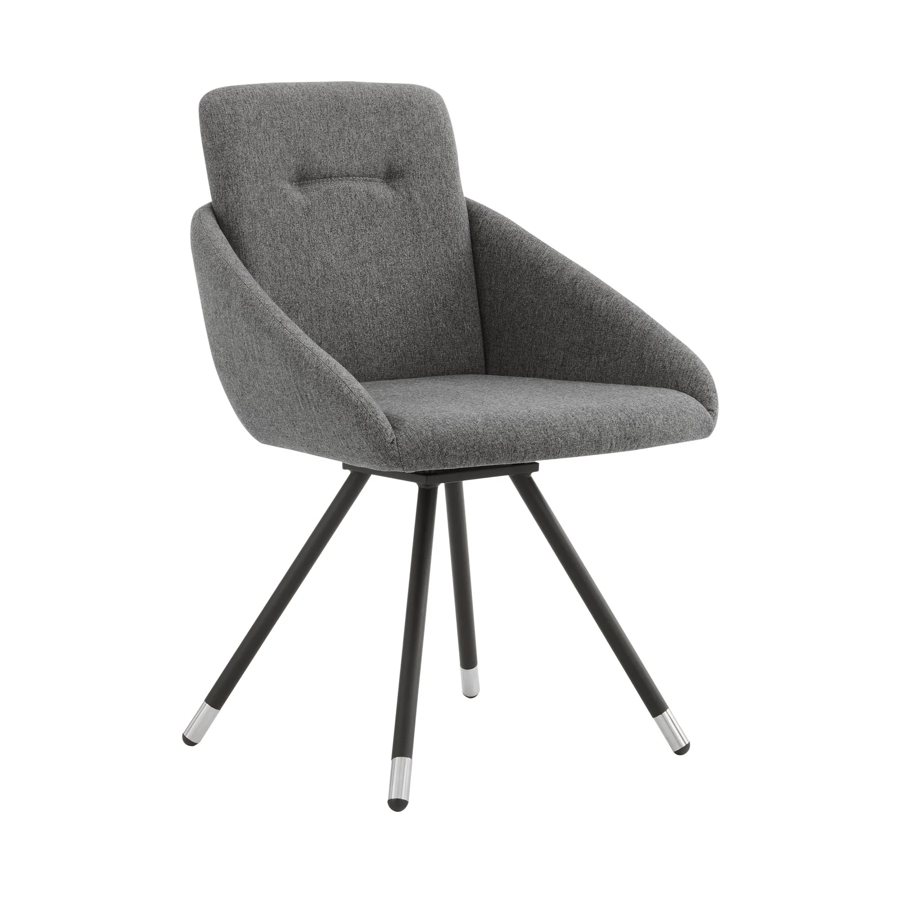 Andes and Granada Gray Fabric 5 Piece Rectangular Dining Set - Image 2