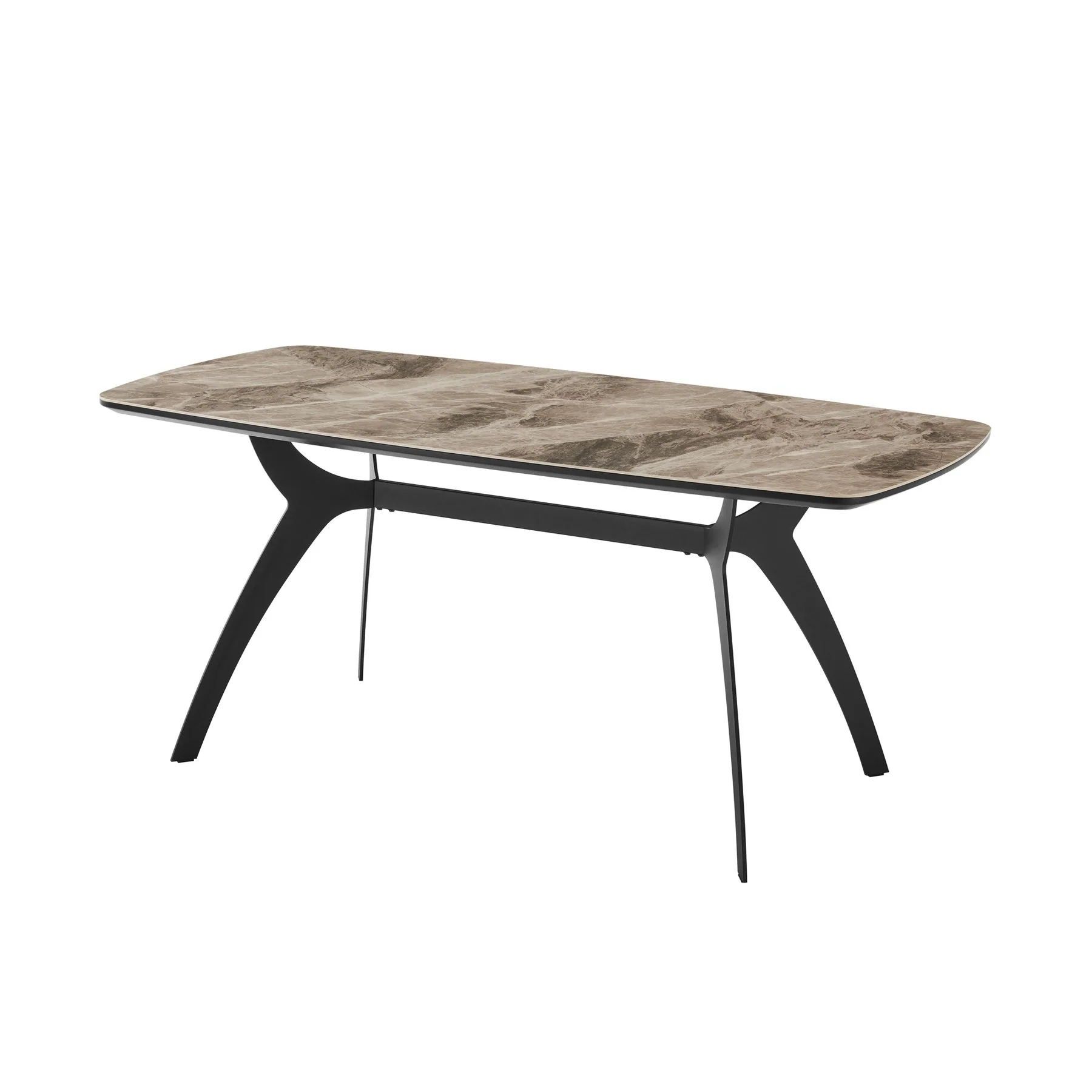 Andes and Lyon Gray Fabric 5 Piece Rectangular Dining Set - Image 4