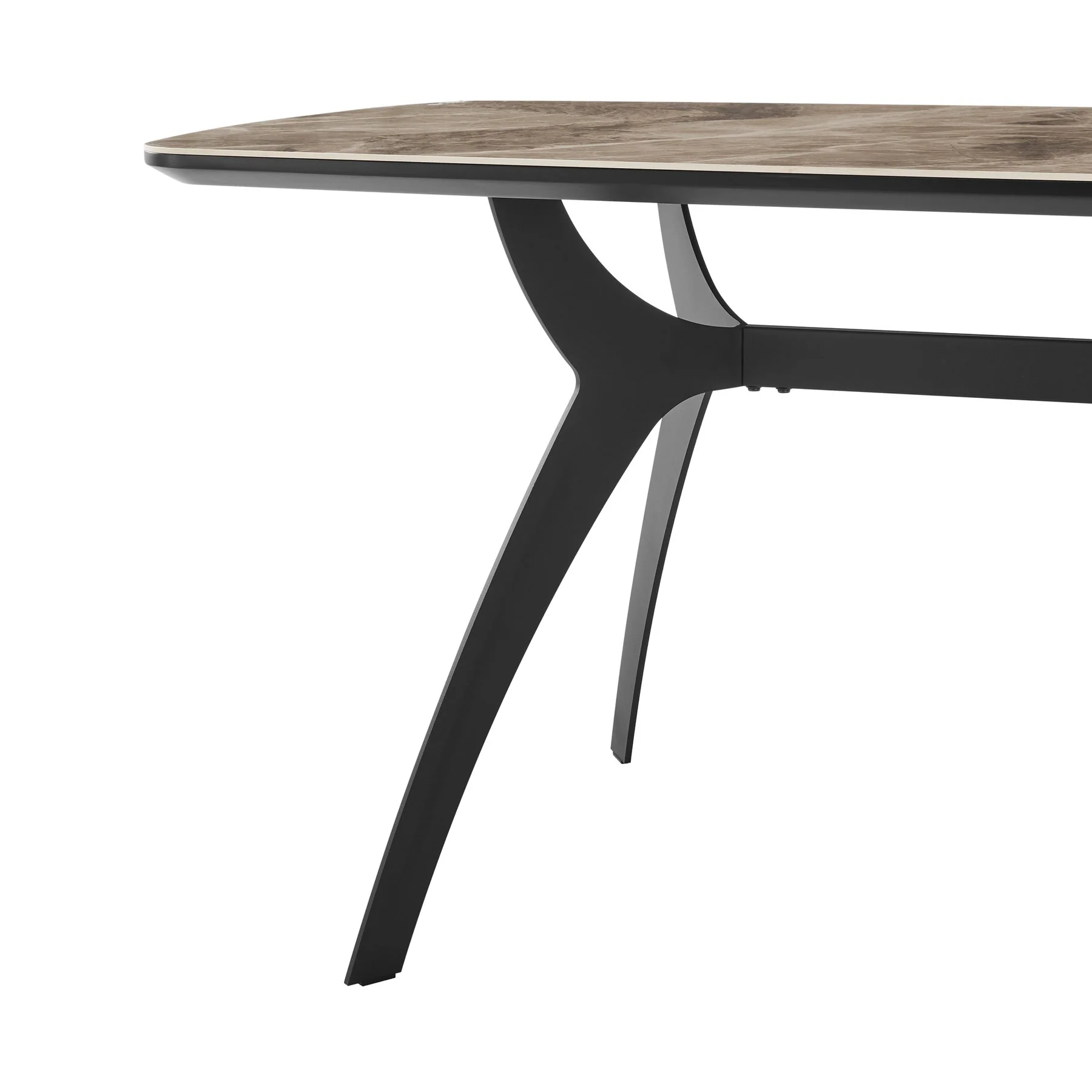 Andes Ceramic and Metal Rectangular Dining Room Table - Image 3