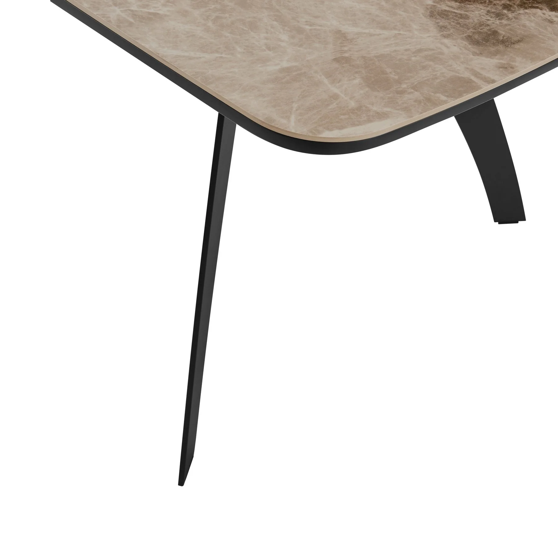 Andes Ceramic and Metal Rectangular Dining Room Table - Image 4