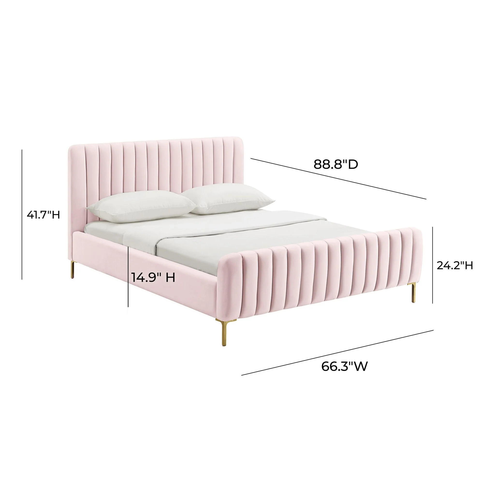 Angela Blush Bed in Queen - Image 6