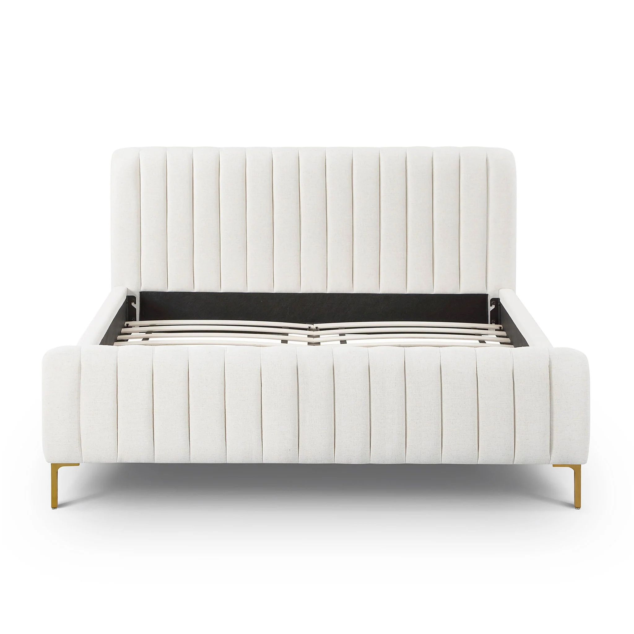 Angela Natural Upcycled Linen Queen Bed - Image 6