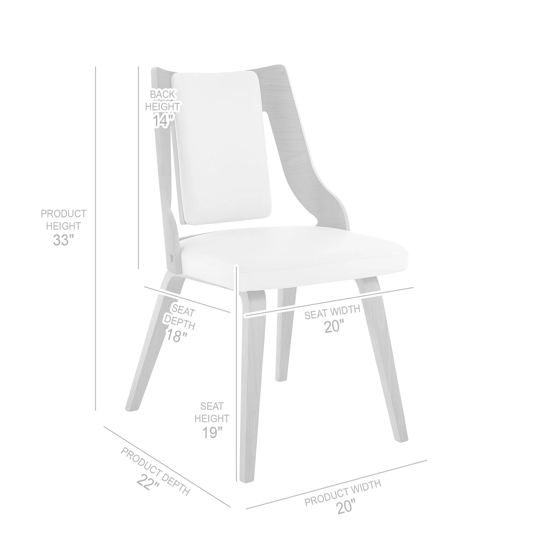 Aniston Gray Faux Leather and Black Wood Dining Chairs - Set of 2 - Image 8