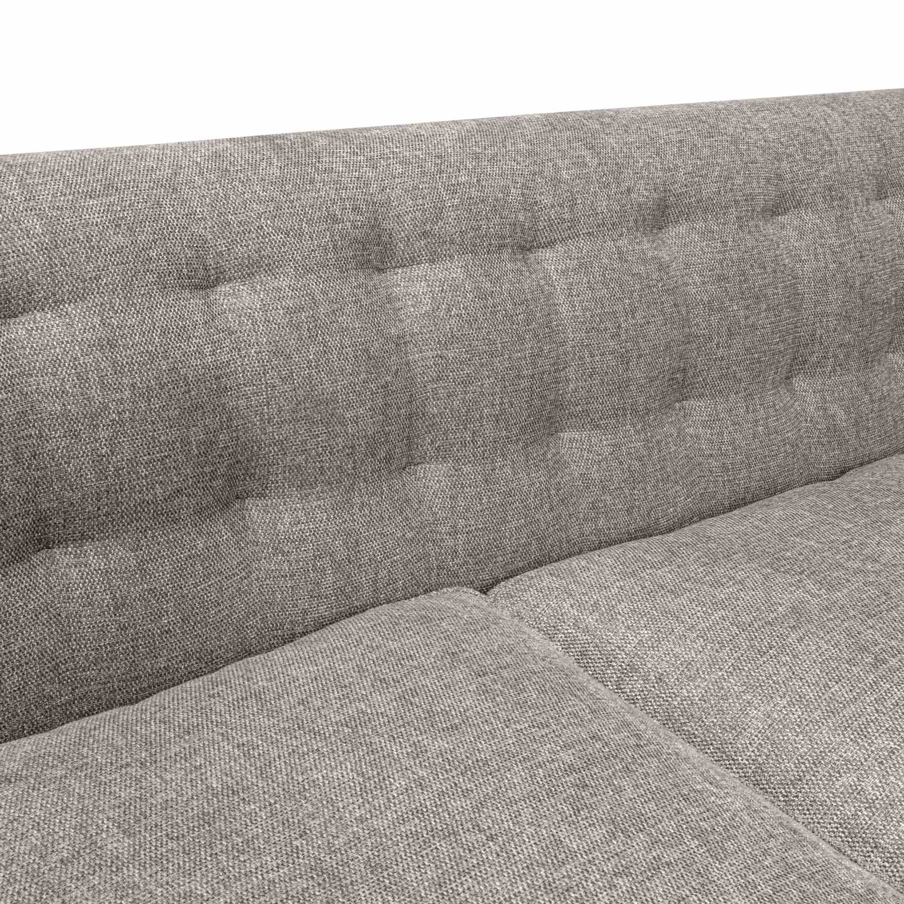 Annabelle 80" Gray Fabric Sofa with Black Wood Legs - Image 7