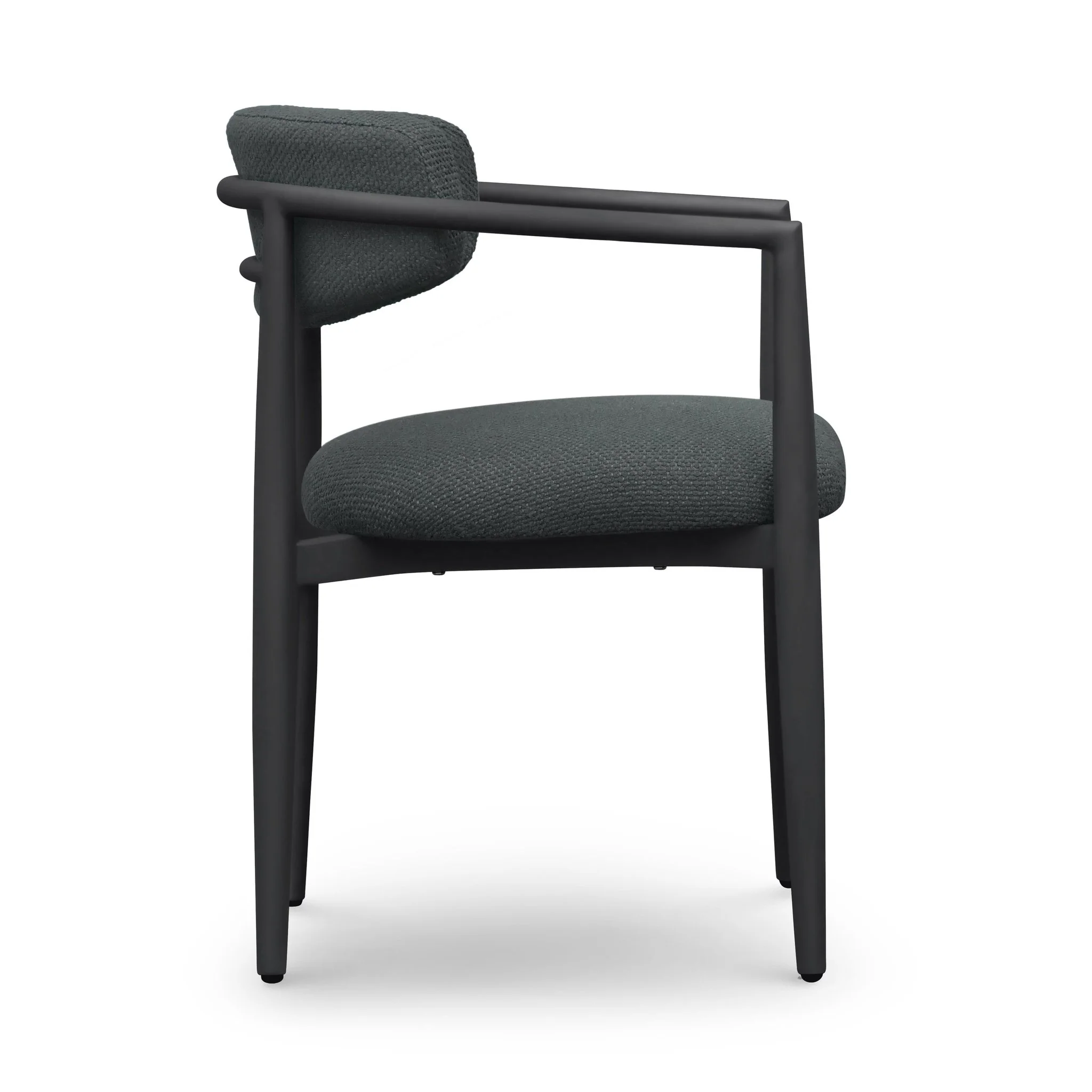 Annika Black Textured Outdoor Dining Arm Chair - Image 4