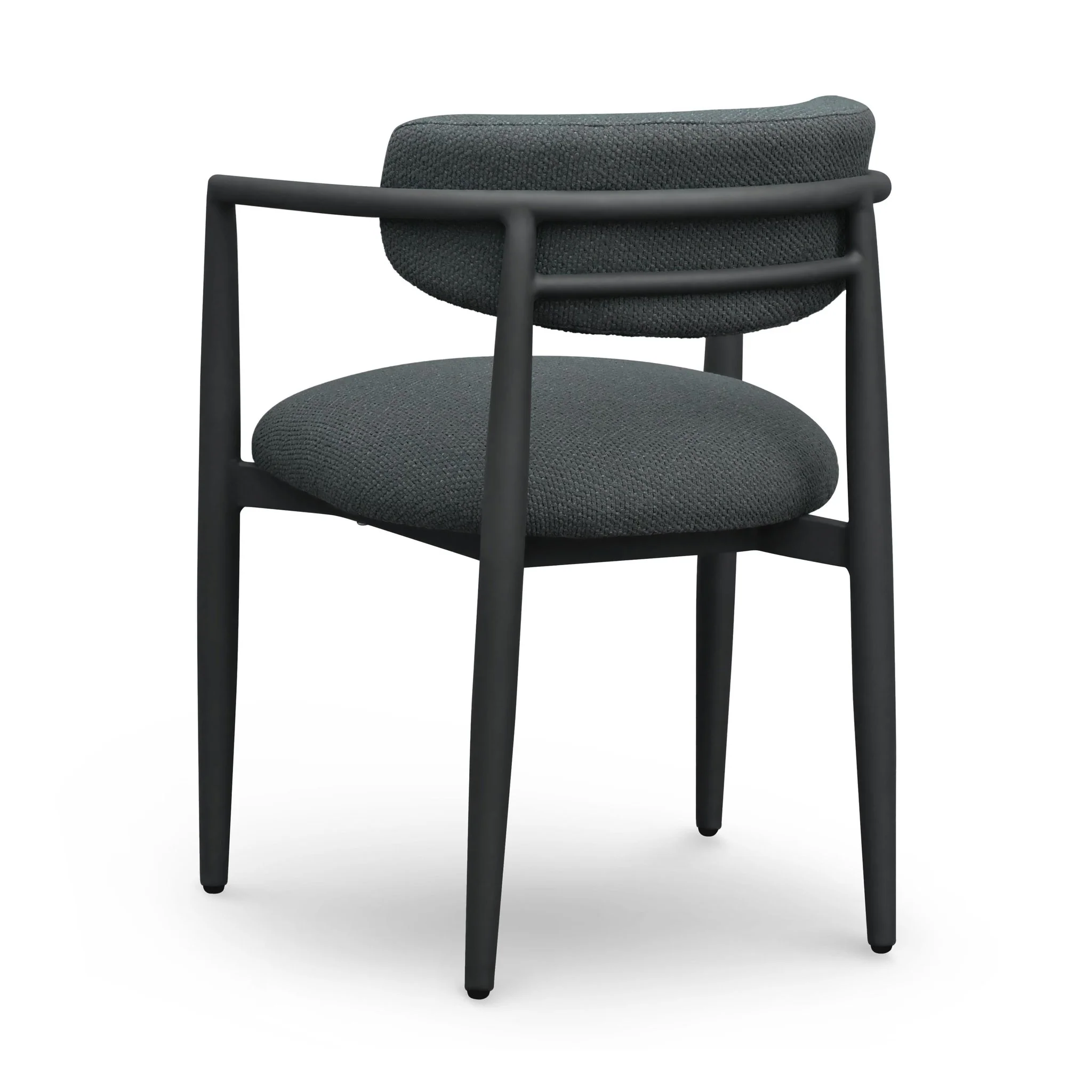 Annika Black Textured Outdoor Dining Arm Chair - Image 5