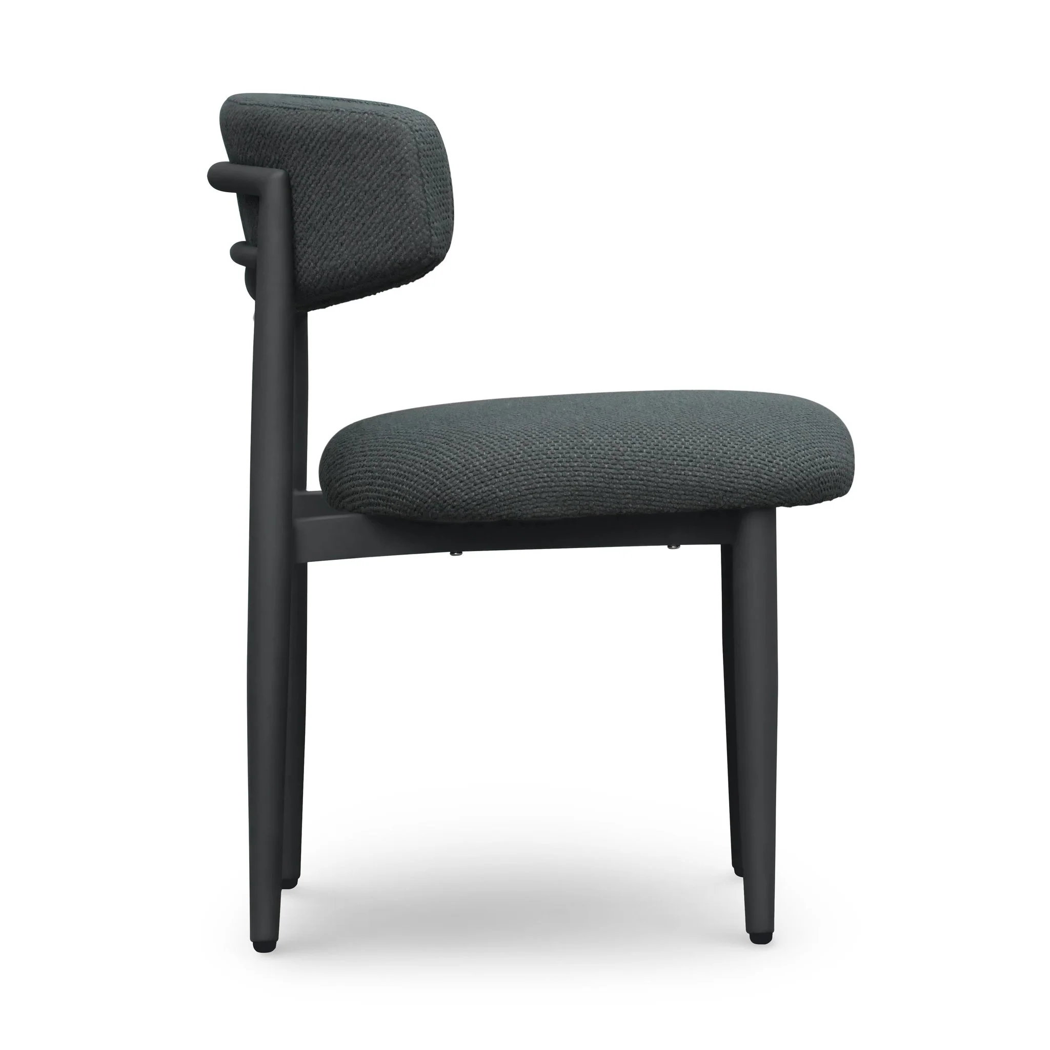 Annika Black Textured Outdoor Dining Side Chair - Image 4