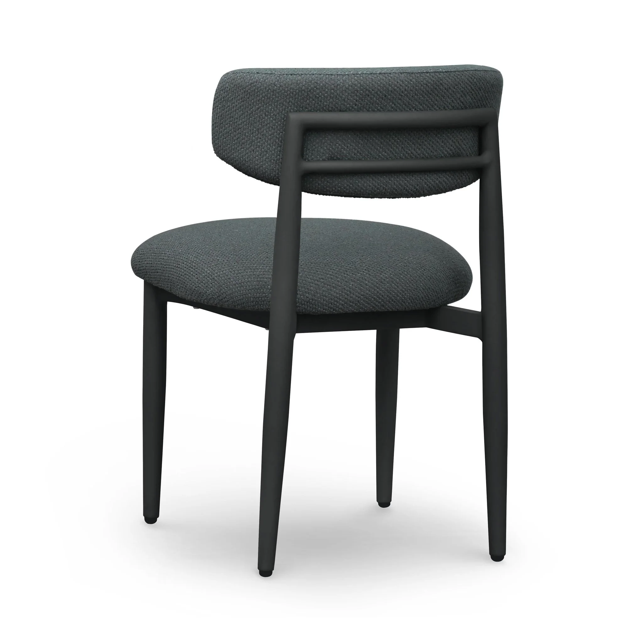 Annika Black Textured Outdoor Dining Side Chair - Image 5