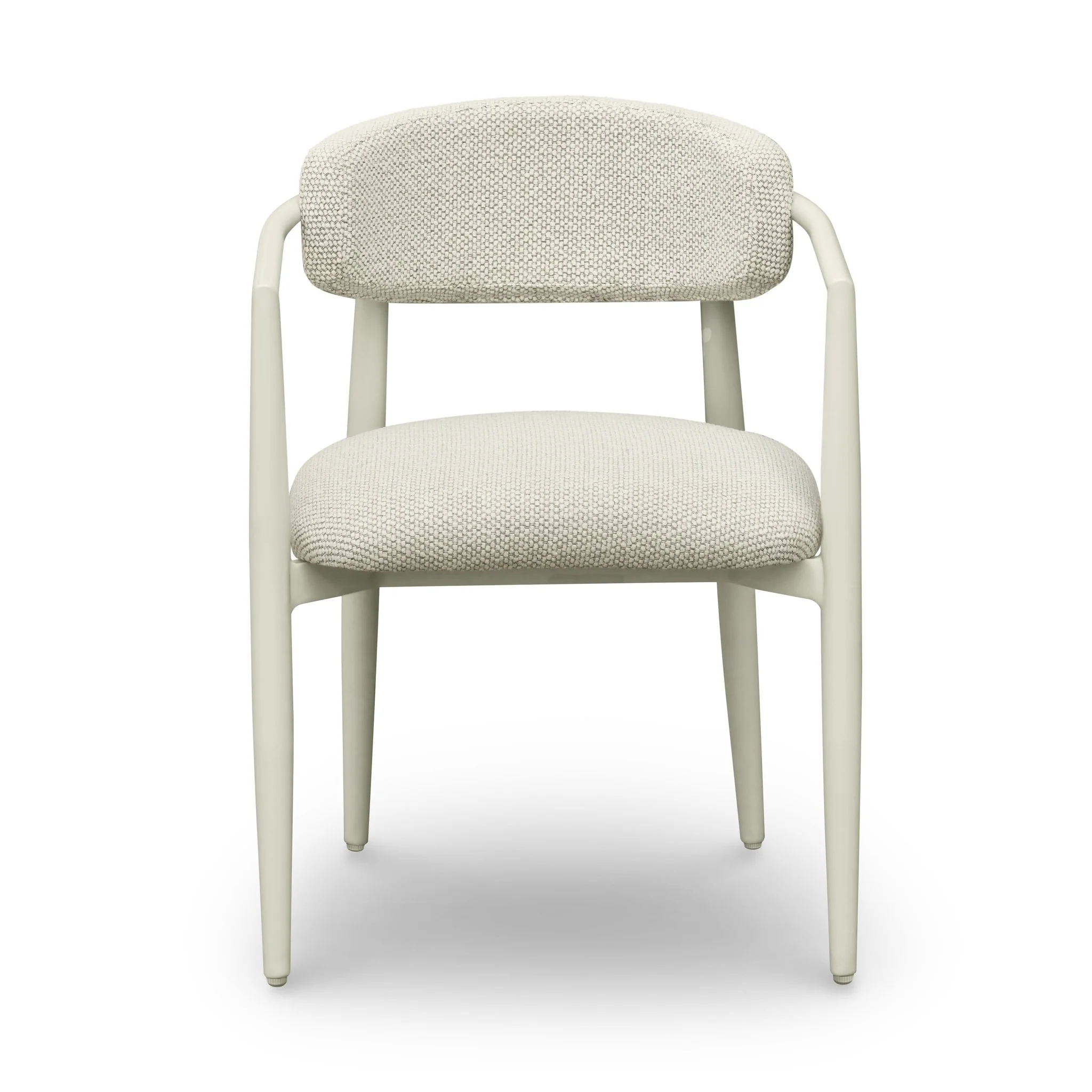 Annika Cream Textured Outdoor Dining Arm Chair - Image 3