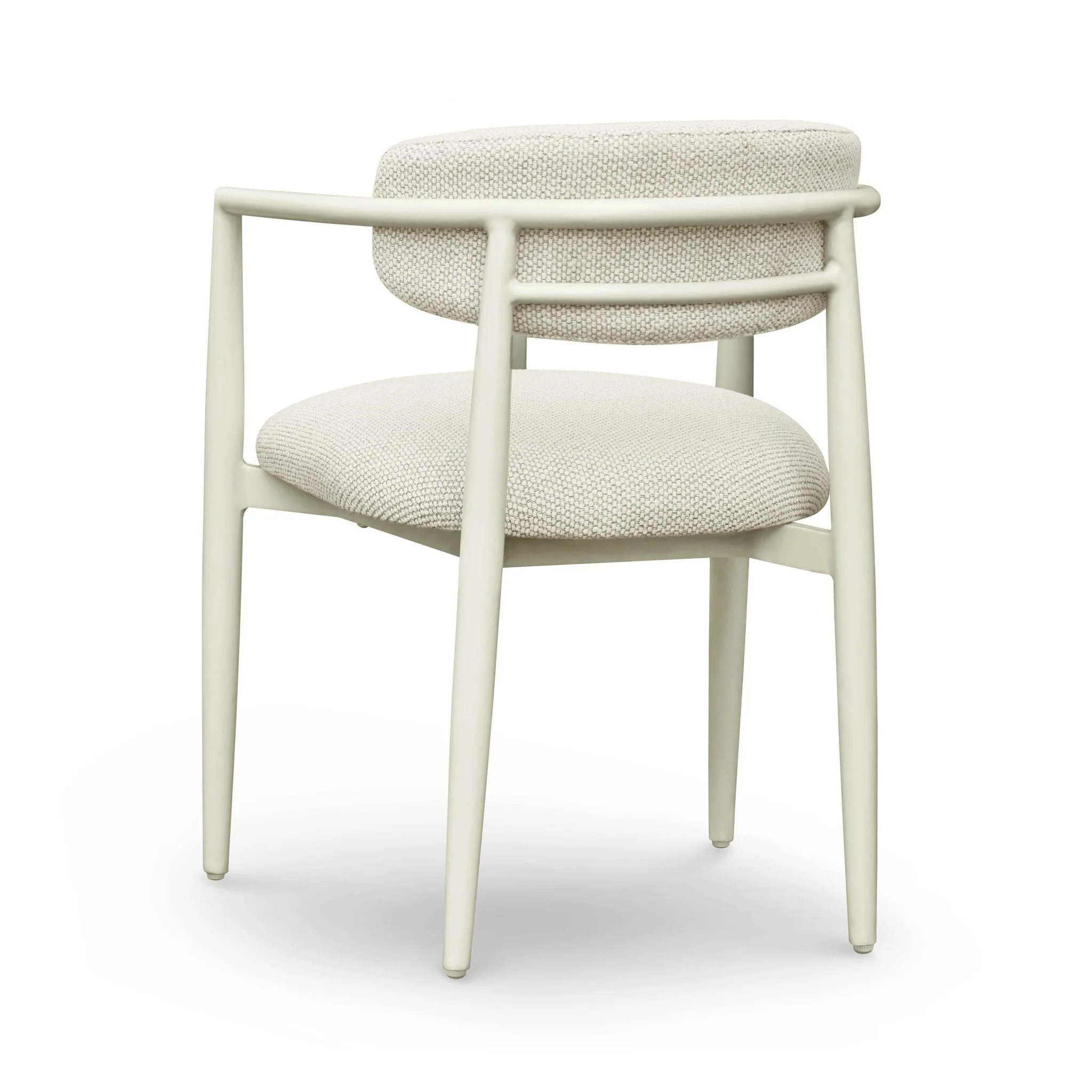 Annika Cream Textured Outdoor Dining Arm Chair - Image 5