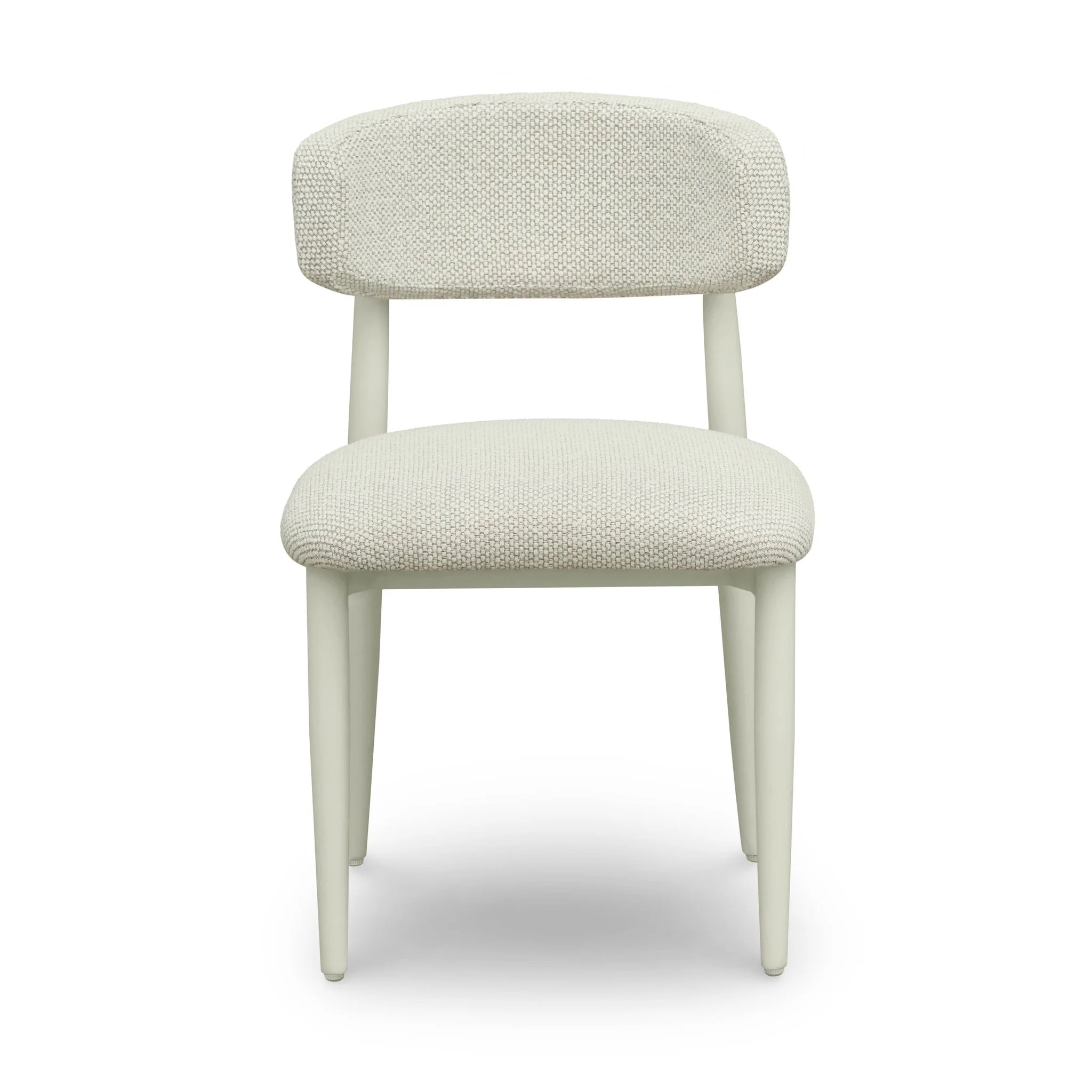 Annika Cream Textured Outdoor Dining Side Chair - Image 3