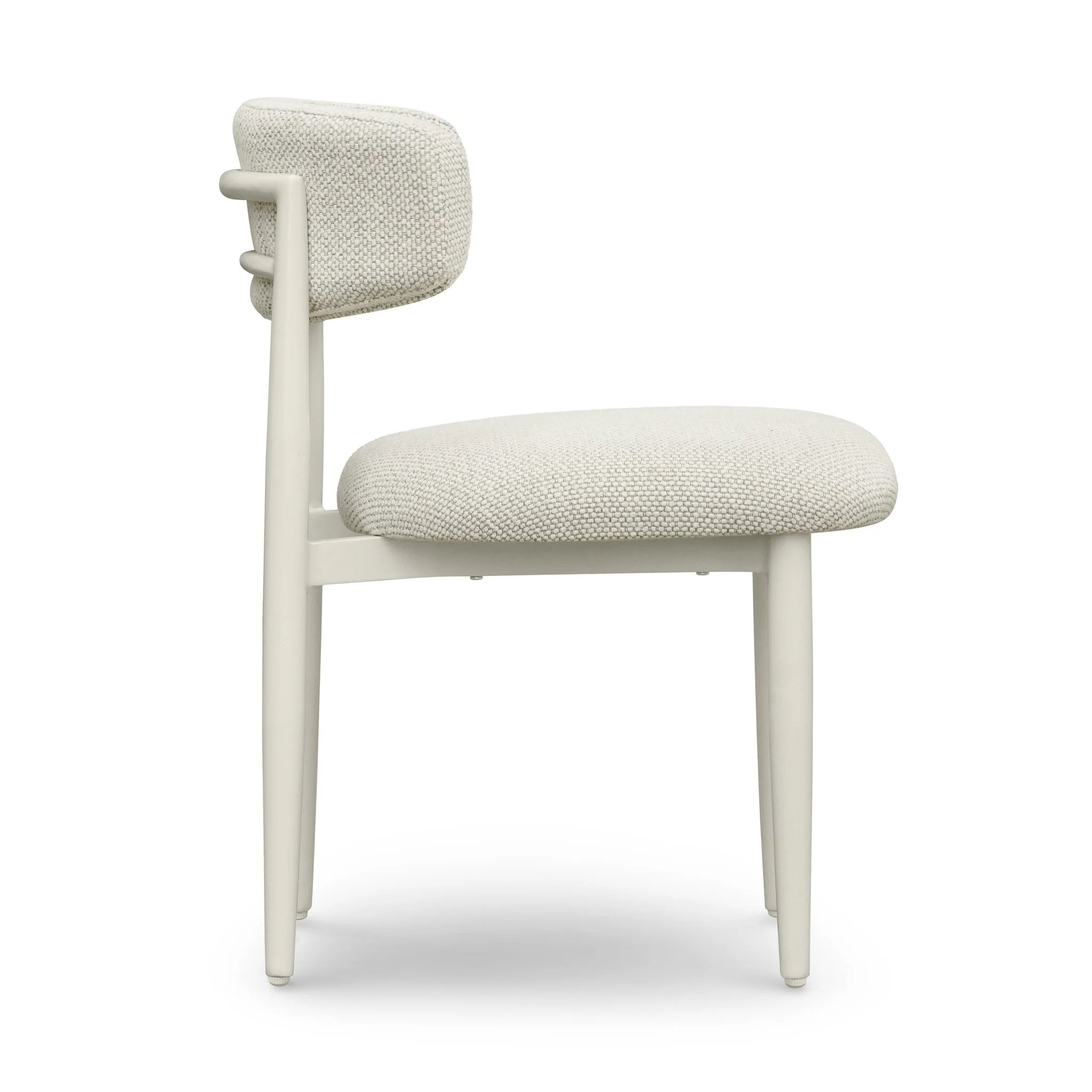 Annika Cream Textured Outdoor Dining Side Chair - Image 4