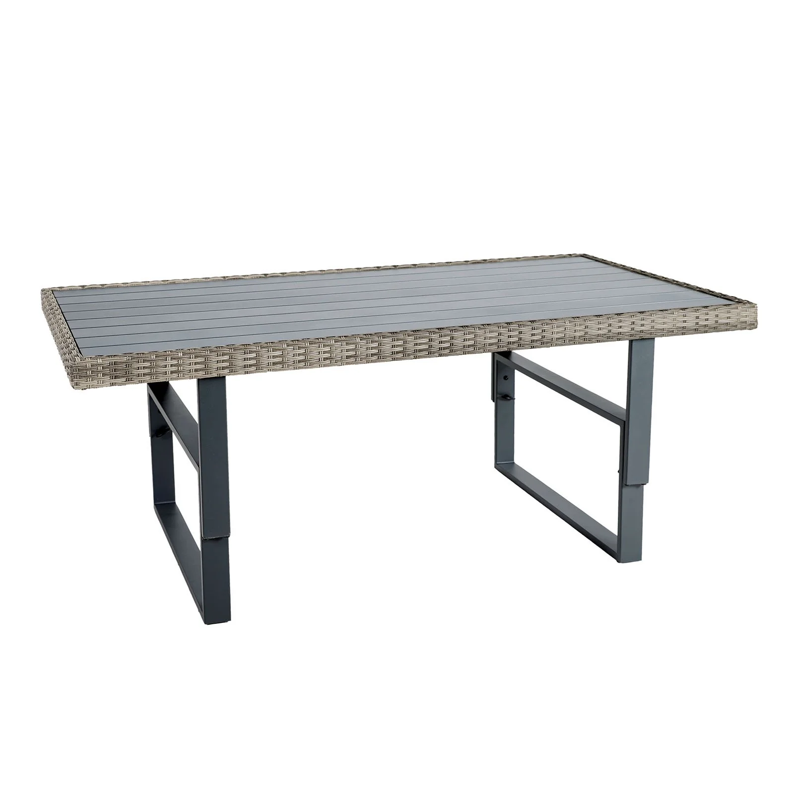 Antigua Height-Adjustable Table, Gun Metal/Brown/Gray - Image 2