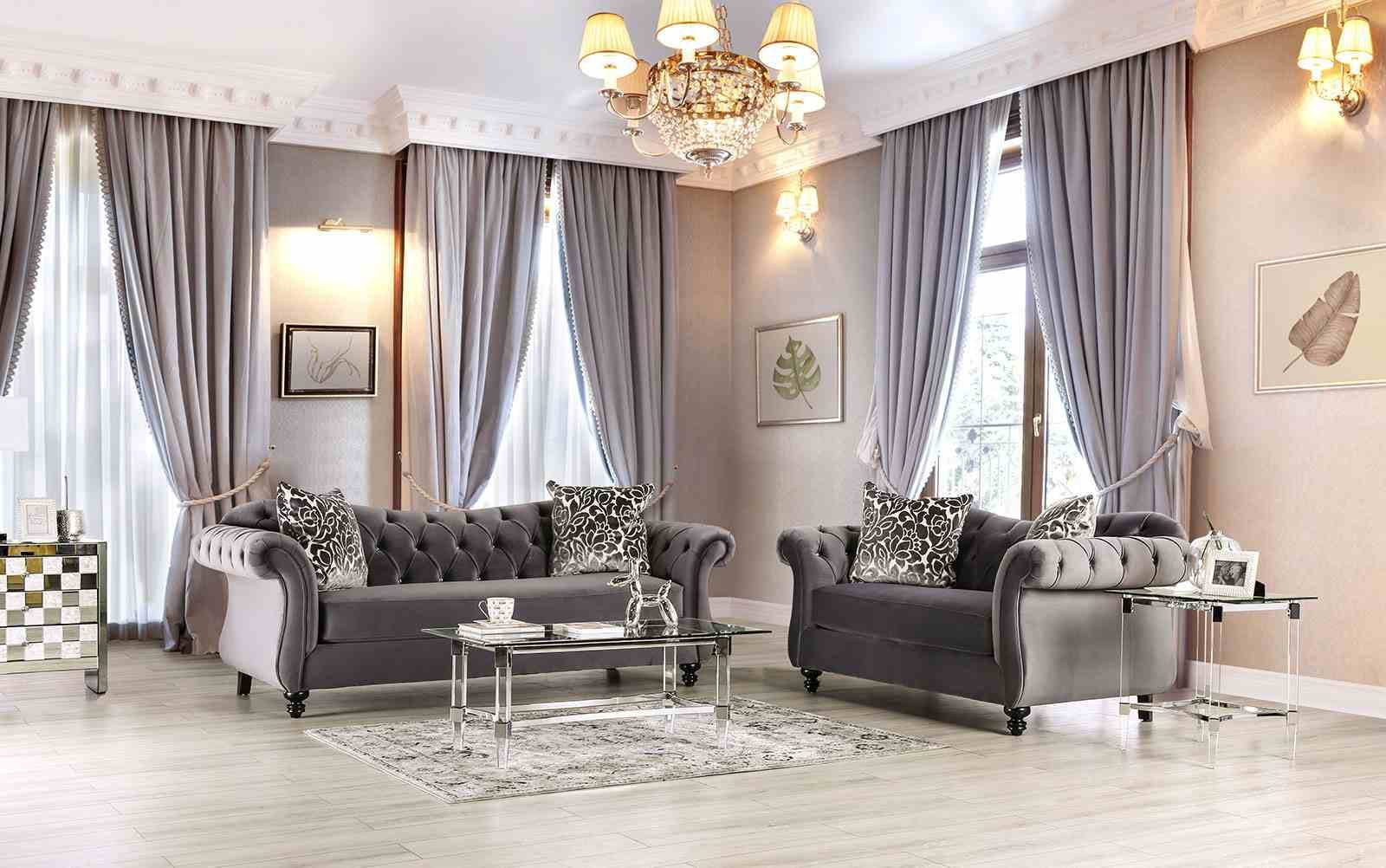 Antoinette Loveseat, Gray - Image 2