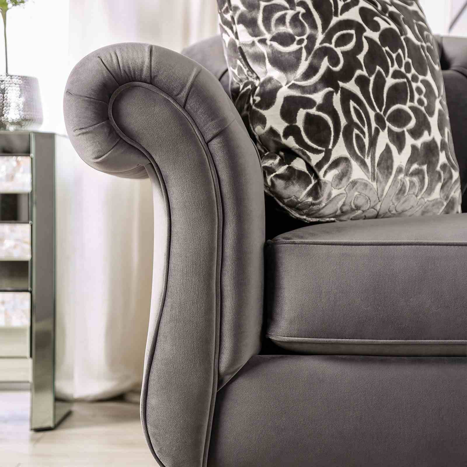 Antoinette Loveseat, Gray - Image 6