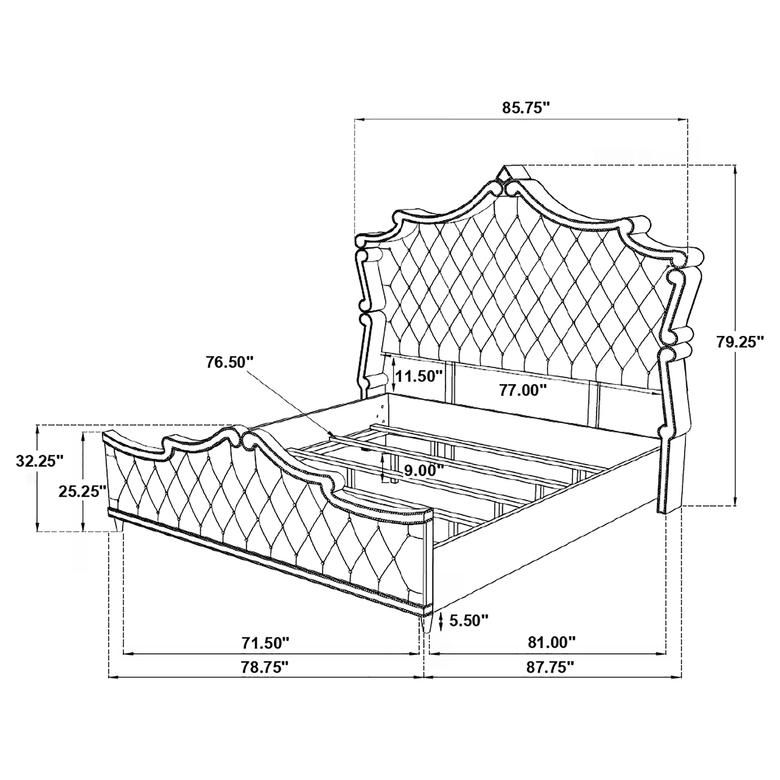 Antonella Panel Bed - Image 9
