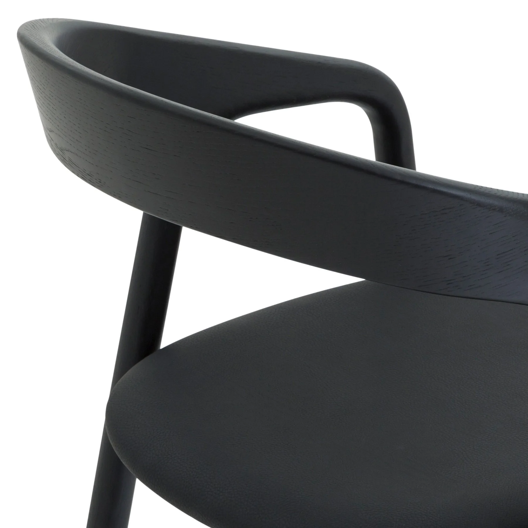 Apache Black Oak Wood and Faux Leather Bar Stool - Image 9