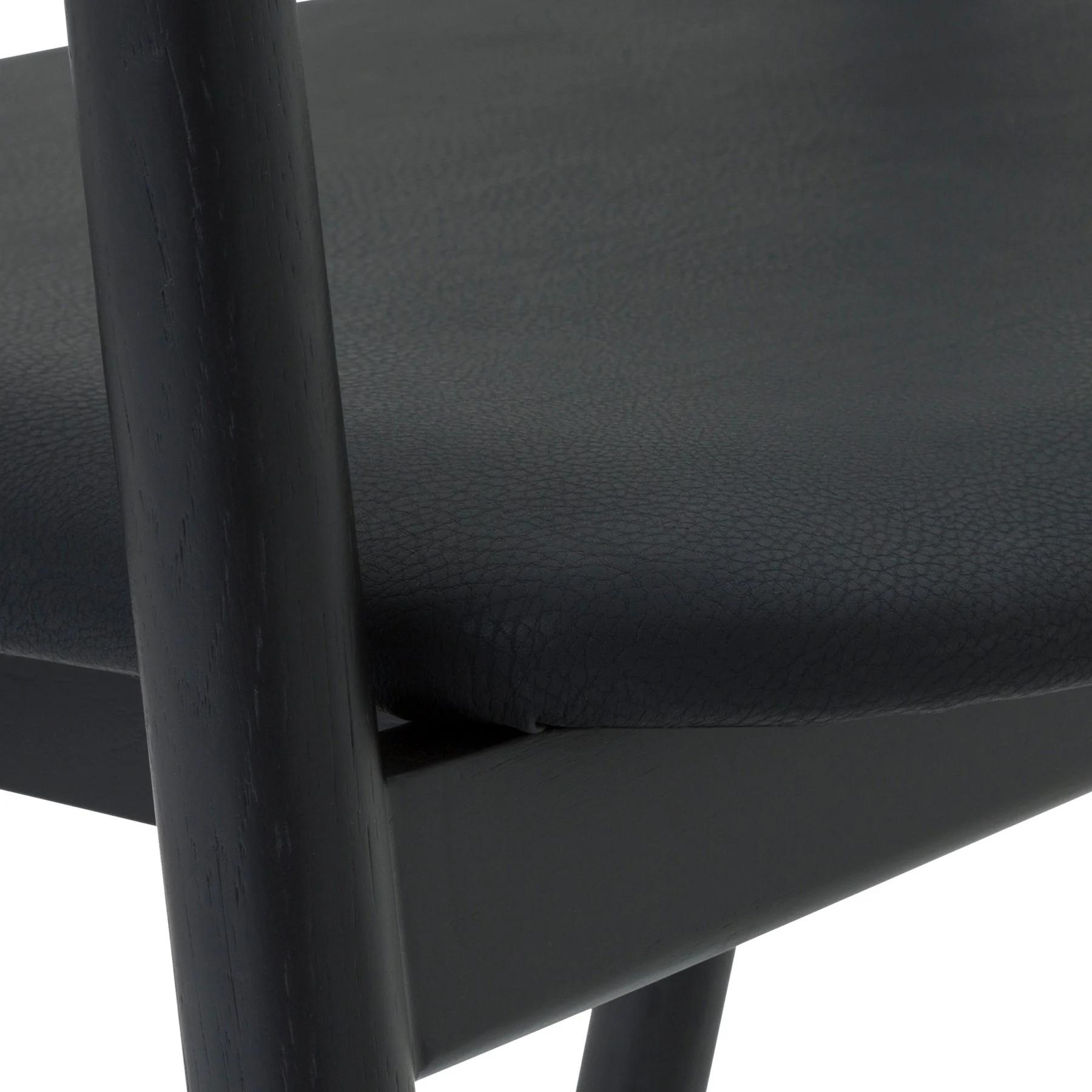 Apache Black Oak Wood and Faux Leather Counter Stool - Image 10