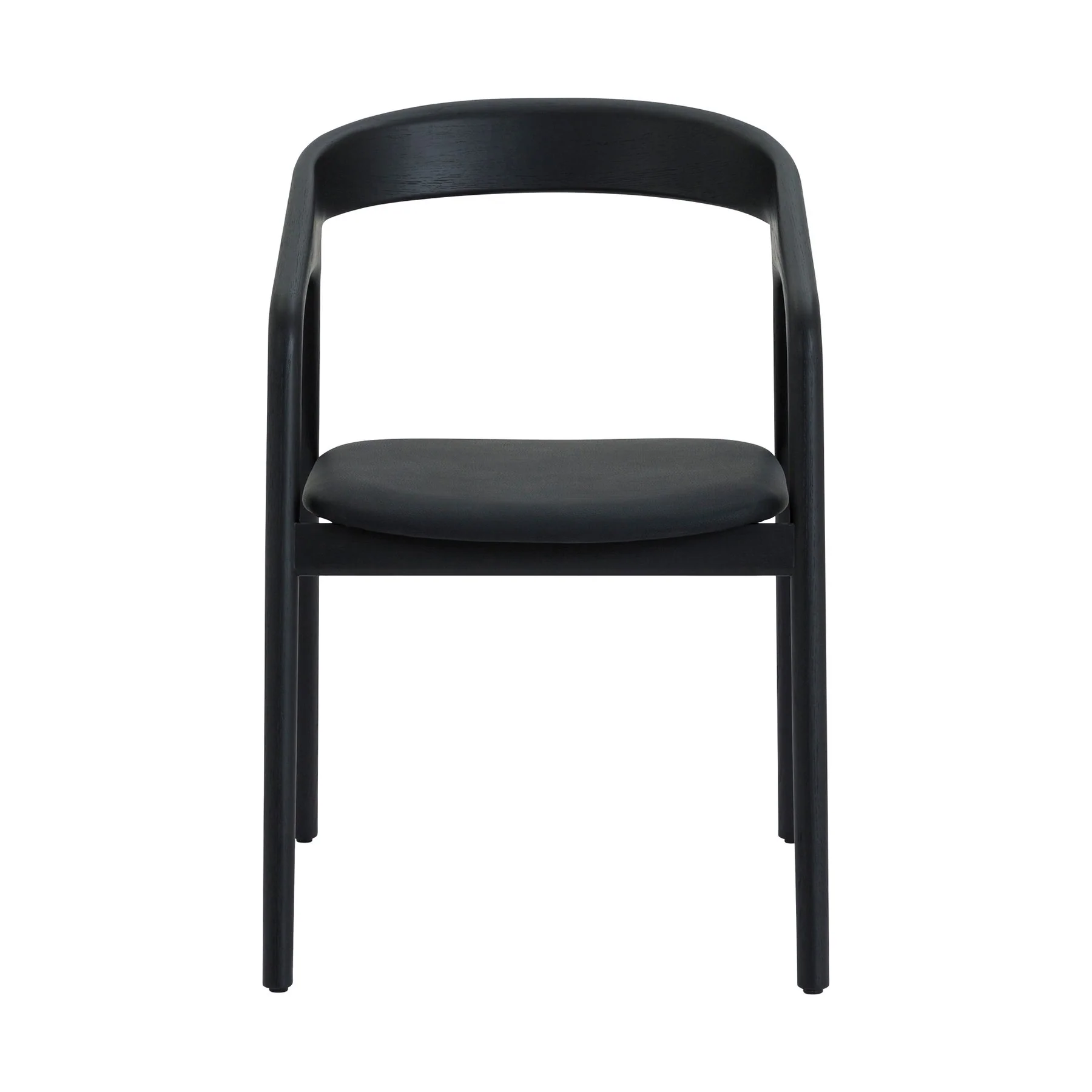 Apache Black Oak Wood and Faux Leather Dining Chair - Image 2