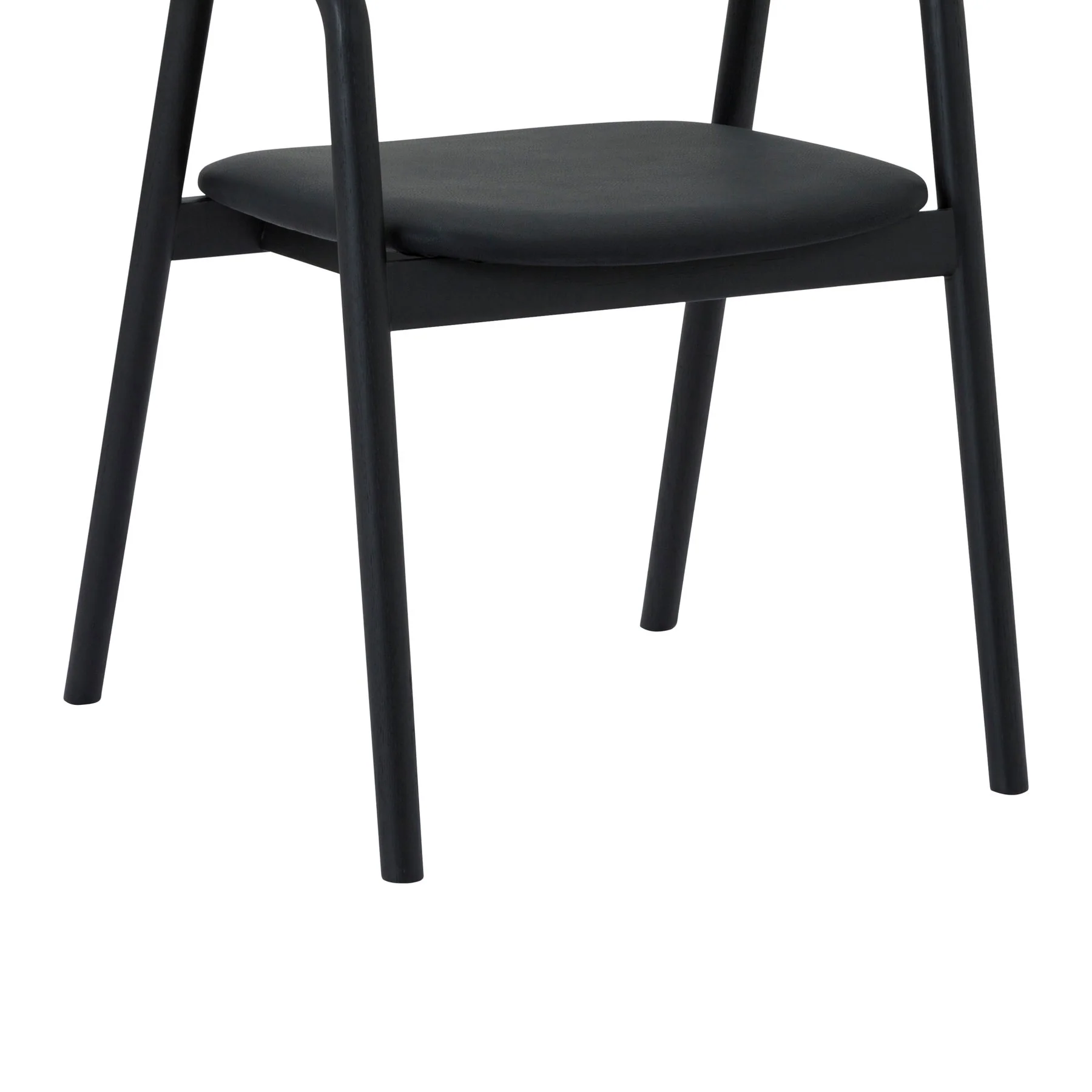 Apache Black Oak Wood and Faux Leather Dining Chair - Image 7