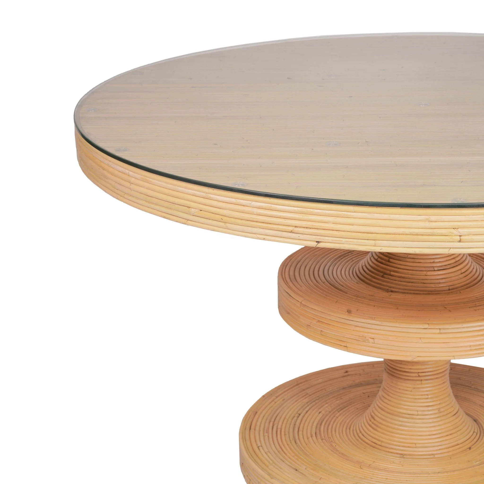Apollonia Natural Rattan Round Dining Table - Image 4