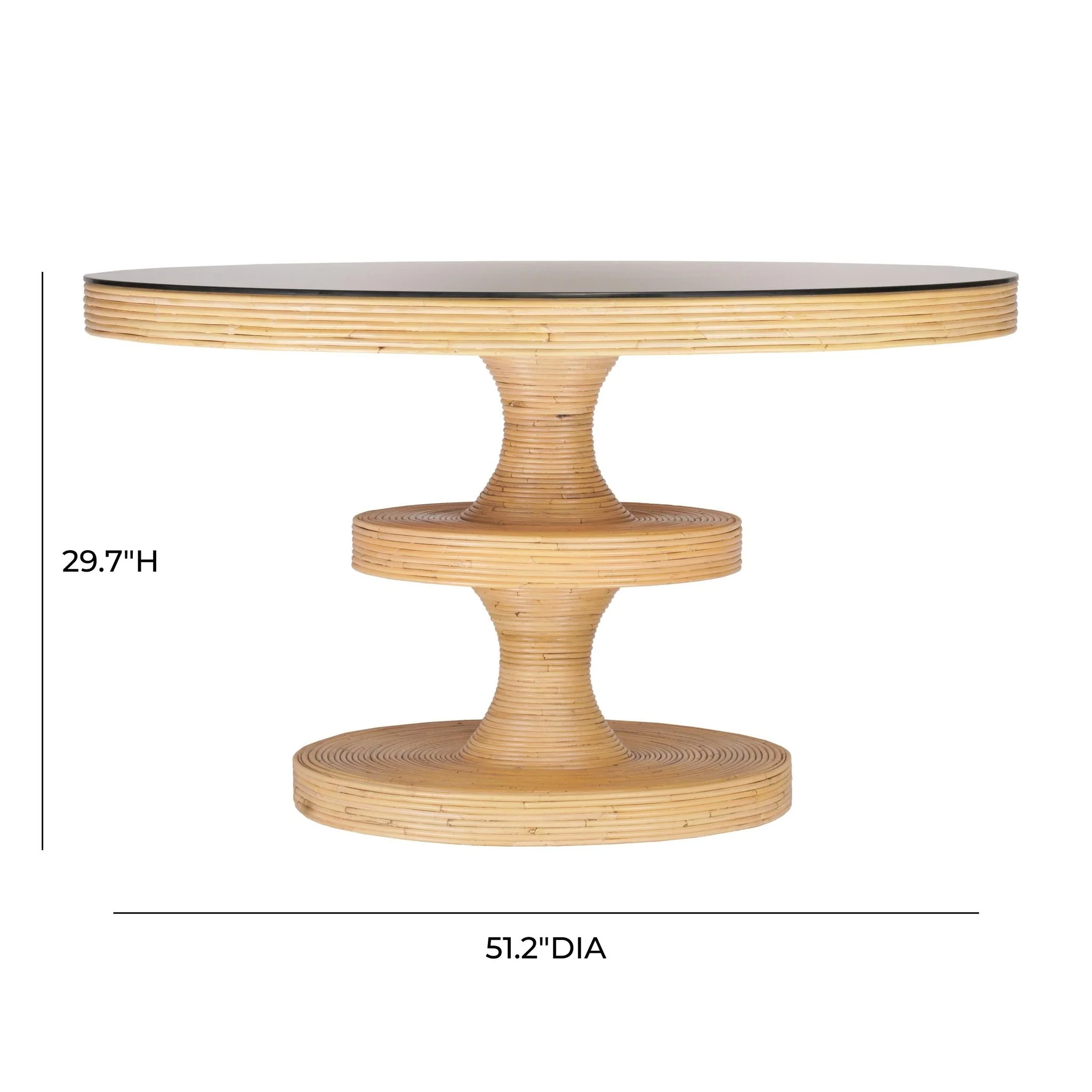 Apollonia Natural Rattan Round Dining Table - Image 7