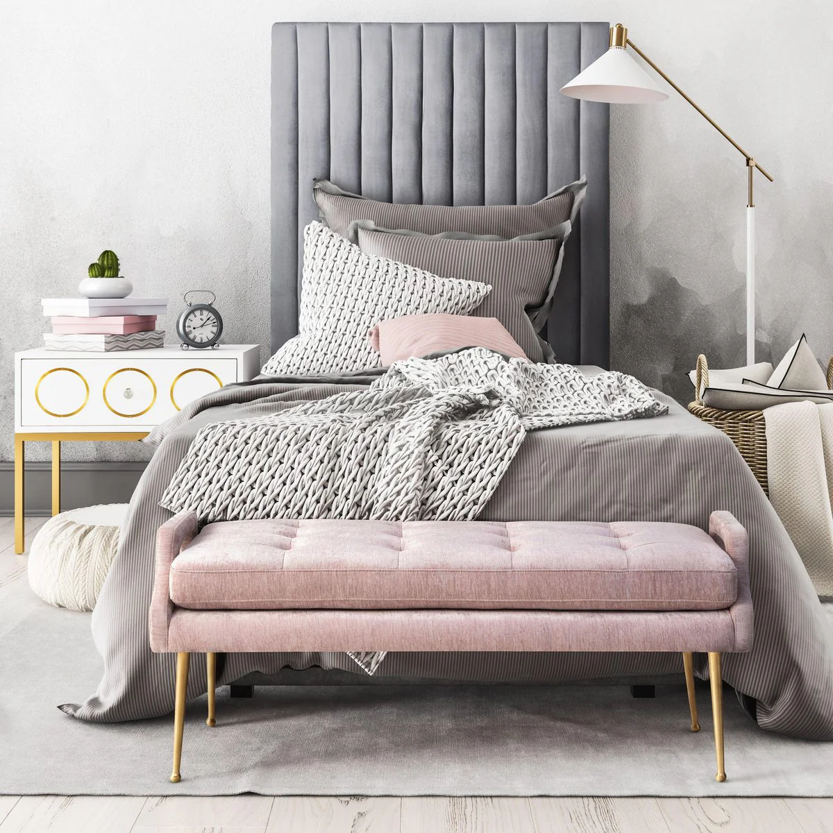 Arabelle Grey Bed Twin - Image 2