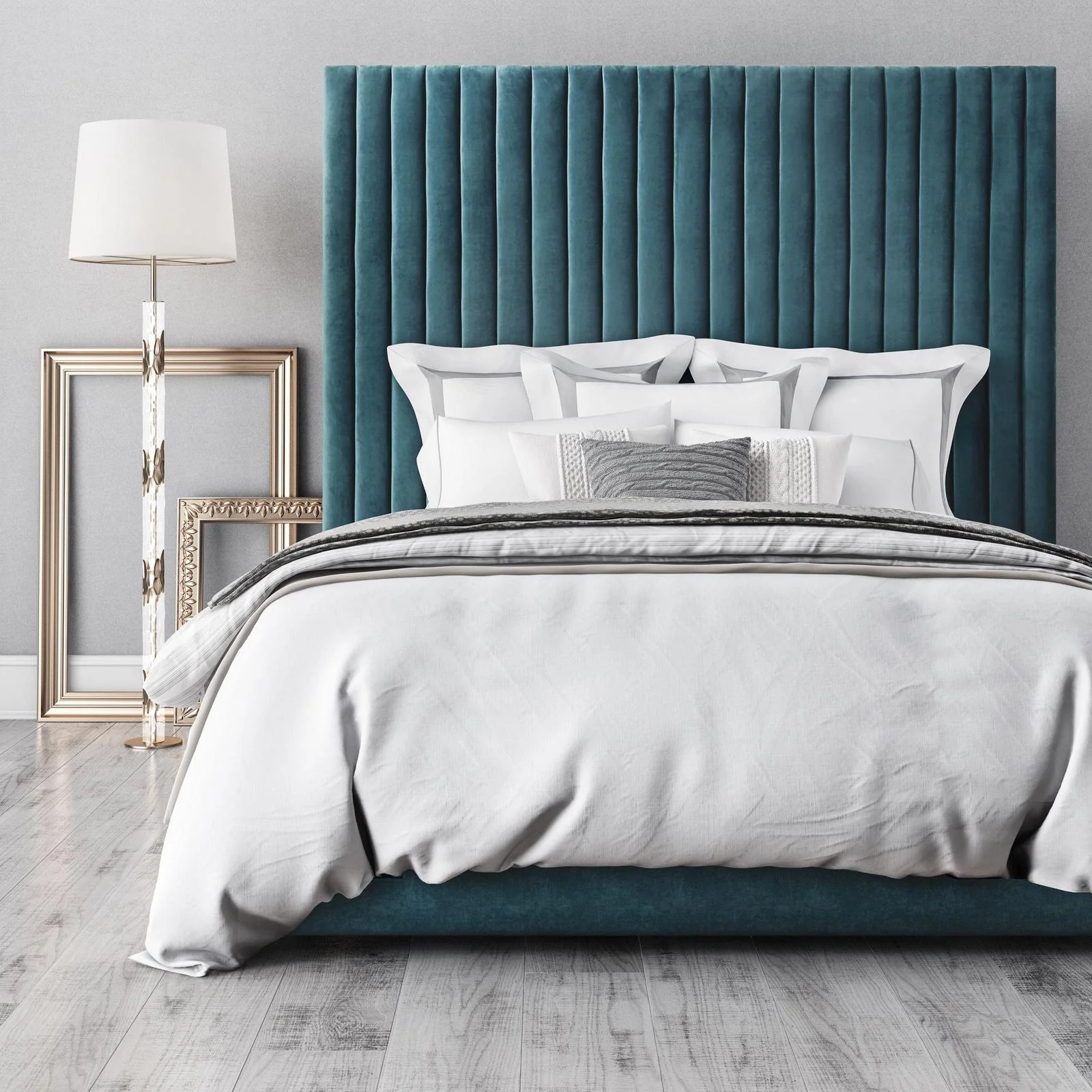 Arabelle Sea Blue Bed in King - Image 2