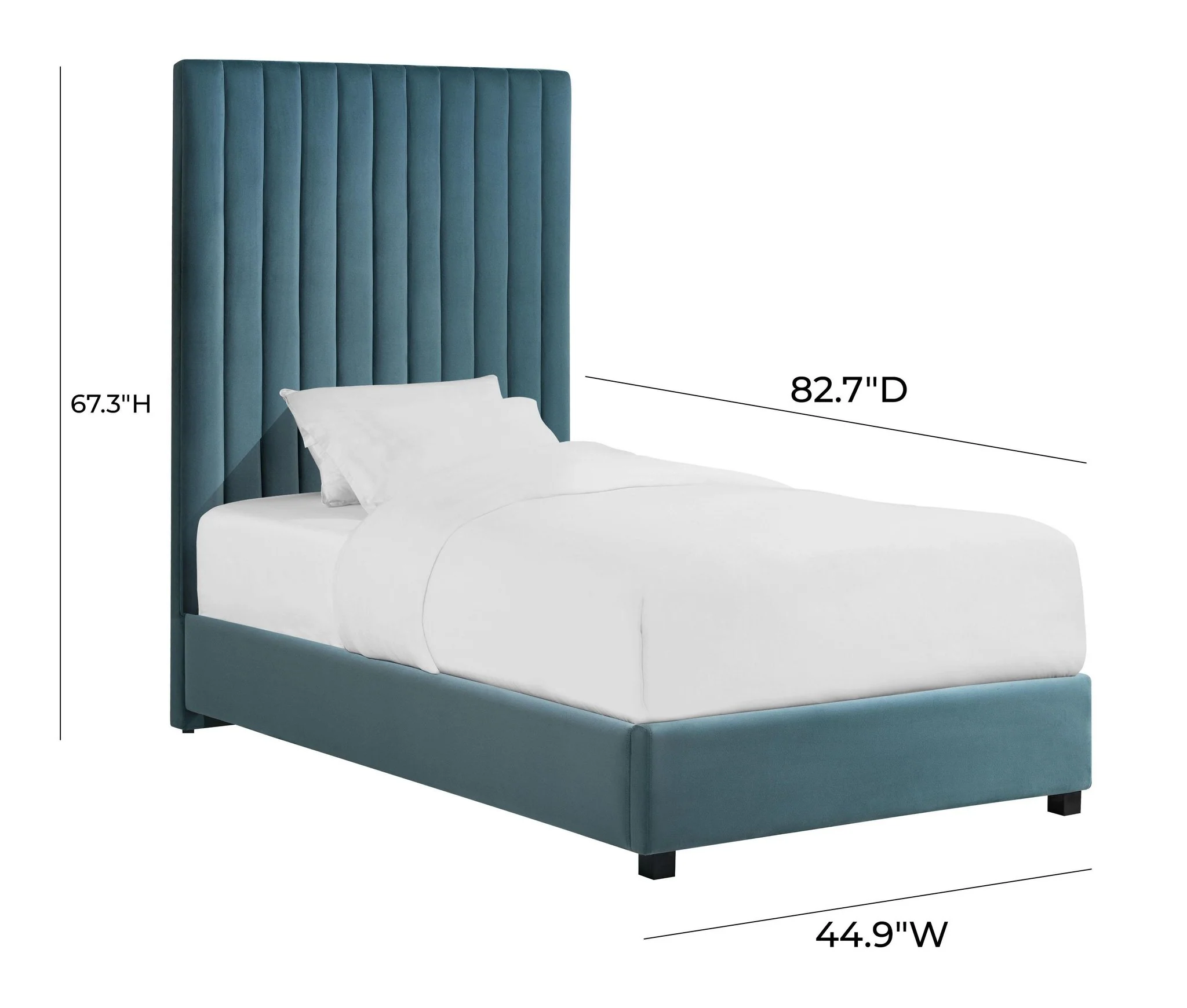 Arabelle Sea Blue Bed in Twin - Image 6