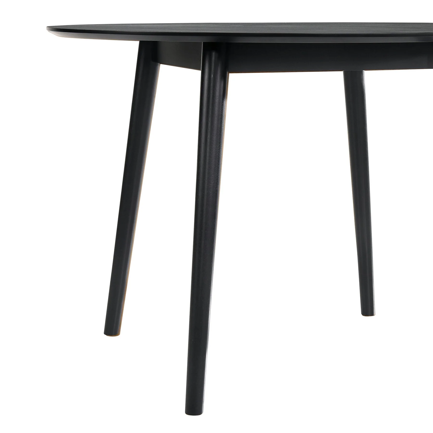 Arcadia 42" Round Dining Table in Black Wood - Image 4