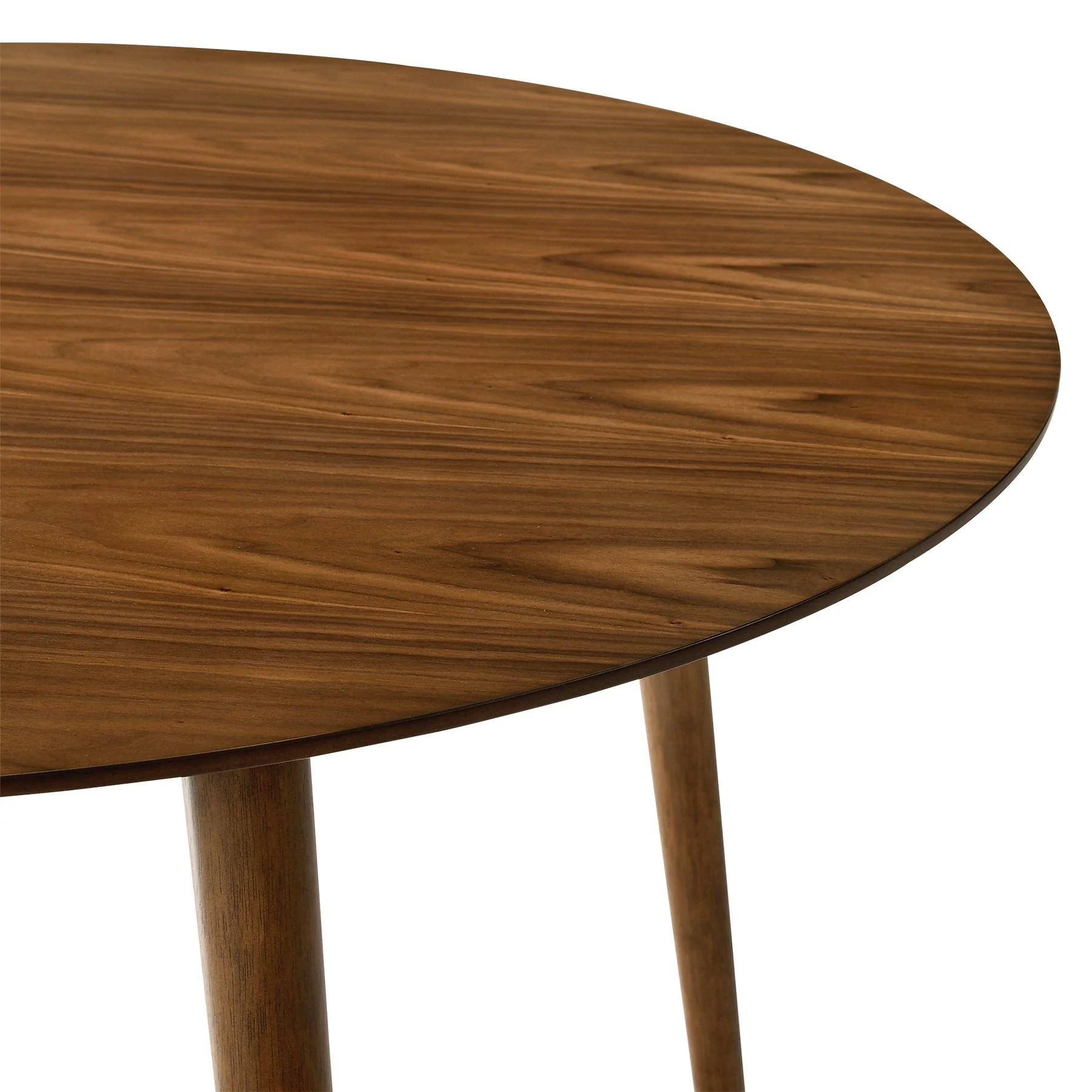Arcadia 42" Round Dining Table in Walnut Wood - Image 3