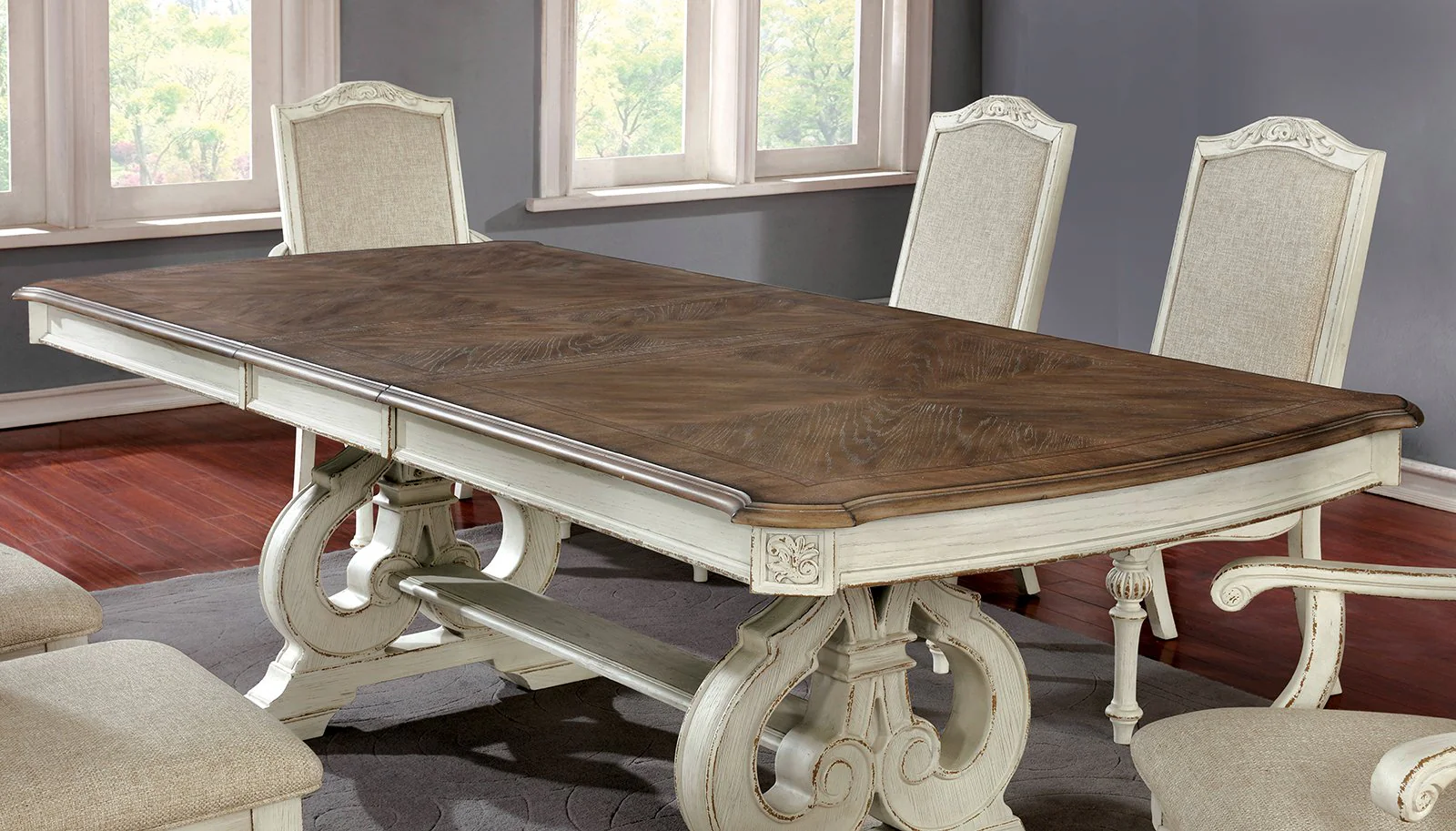 Arcadia 7 Pc. Dining Table Set (2AC+4SC) - Image 3
