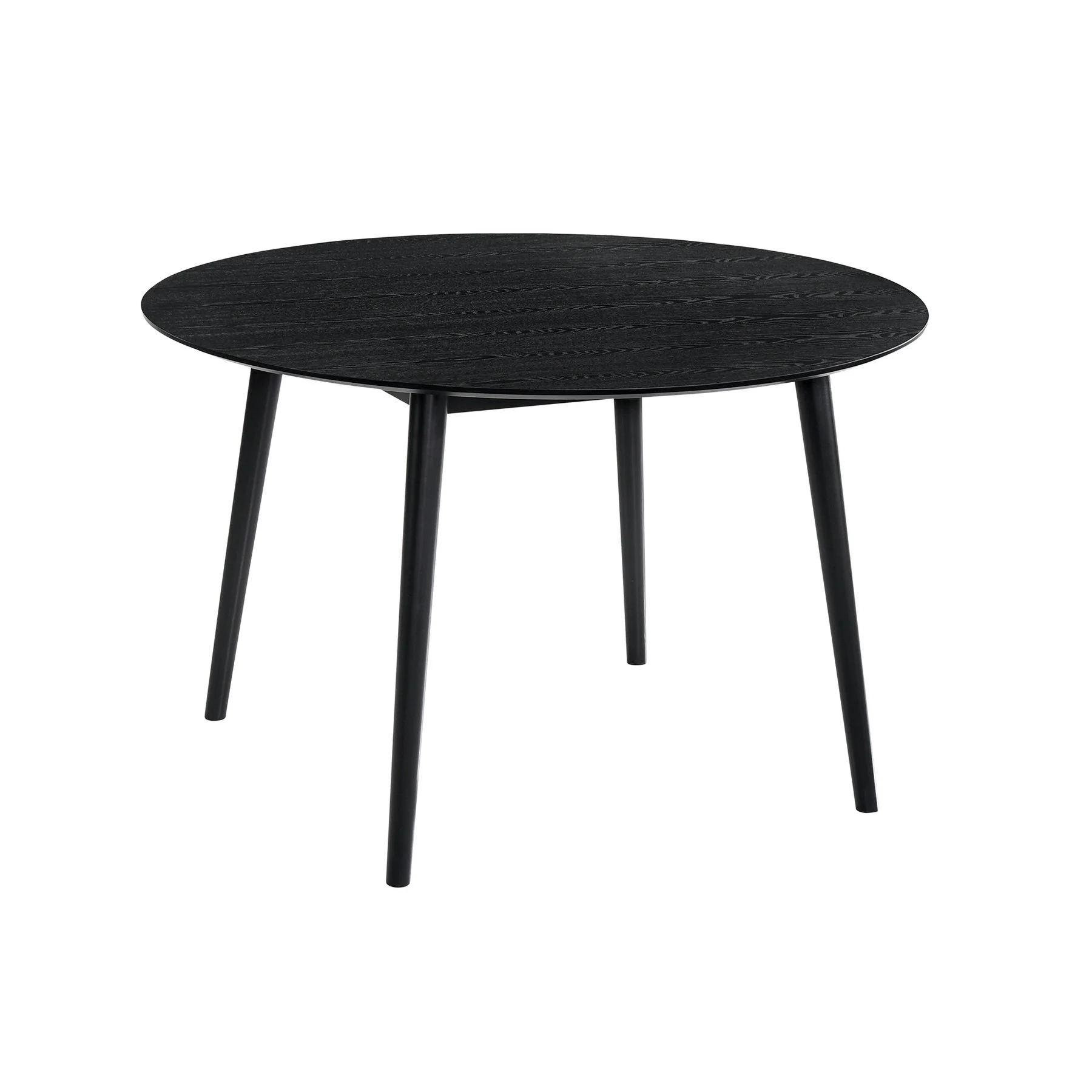 Arcadia and Azalea 48" Round Gray and Black Wood 5 Piece Dining Set - Image 4