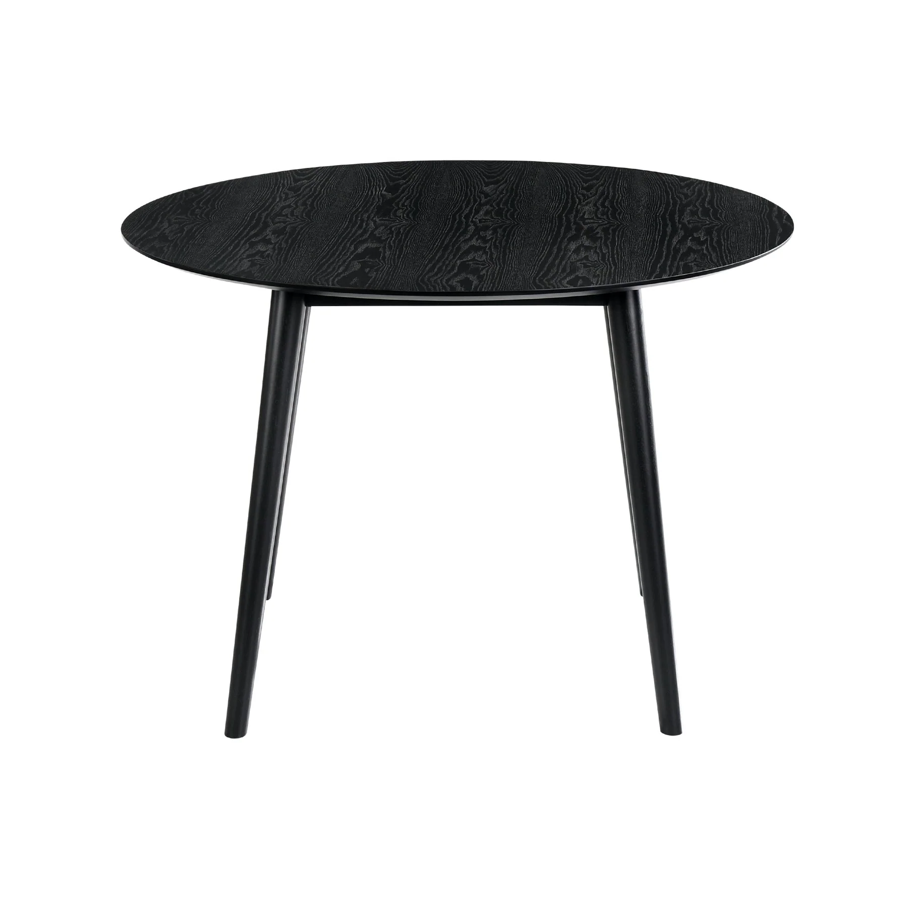 Arcadia and Juno 42" Round Charcoal and Black Wood 5 Piece Dining Set - Image 5