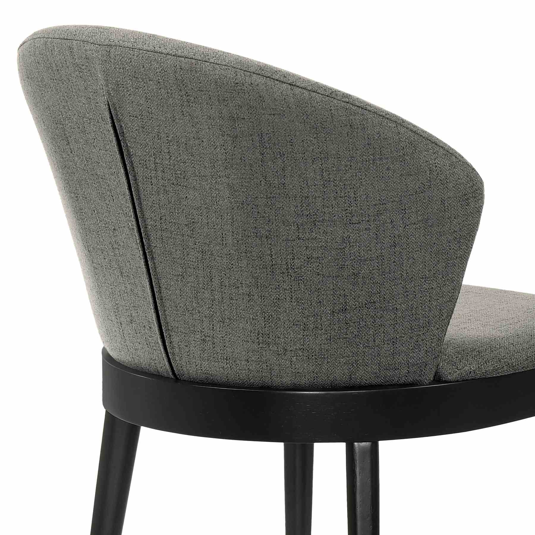 Arcadia and Juno 42" Round Charcoal and Black Wood 5 Piece Dining Set - Image 6