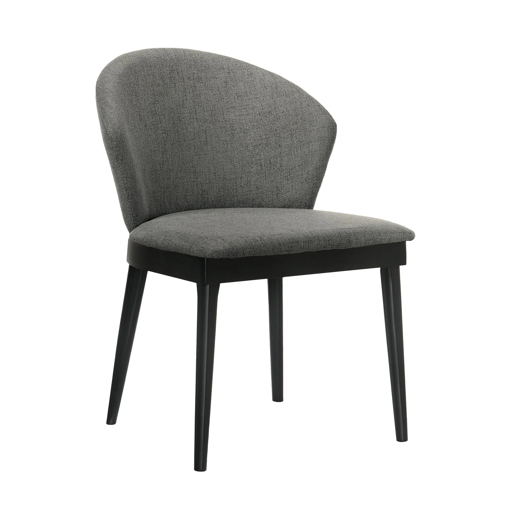 Arcadia and Juno 48" Round Charcoal and Black Wood 5 Piece Dining Set - Image 2