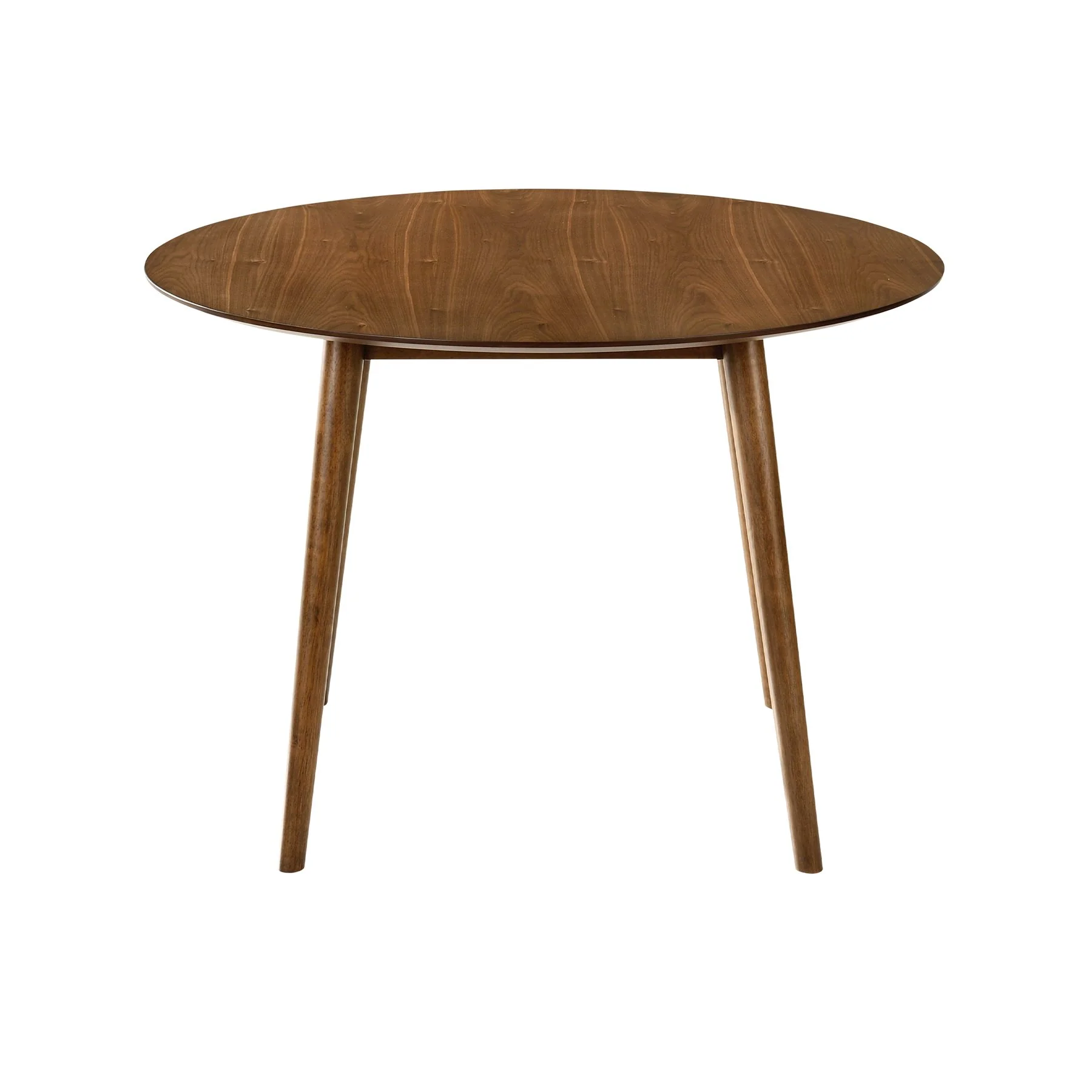 Arcadia and Renzo 42" Round Charcoal and Walnut Wood 5 Piece Dining Set - Image 5
