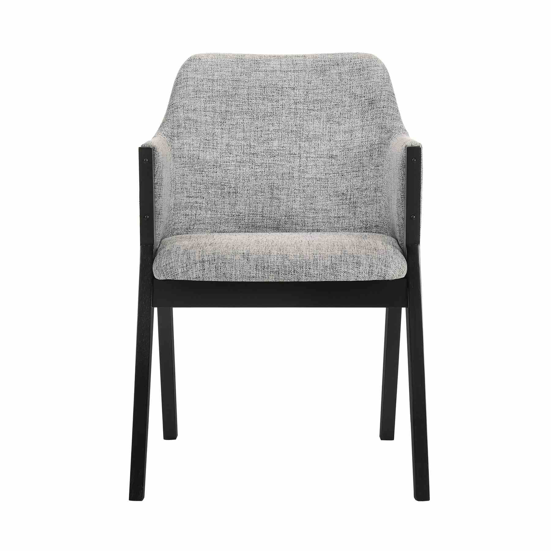 Arcadia and Renzo 48" Round Gray and Black Wood 5 Piece Dining Set - Image 3