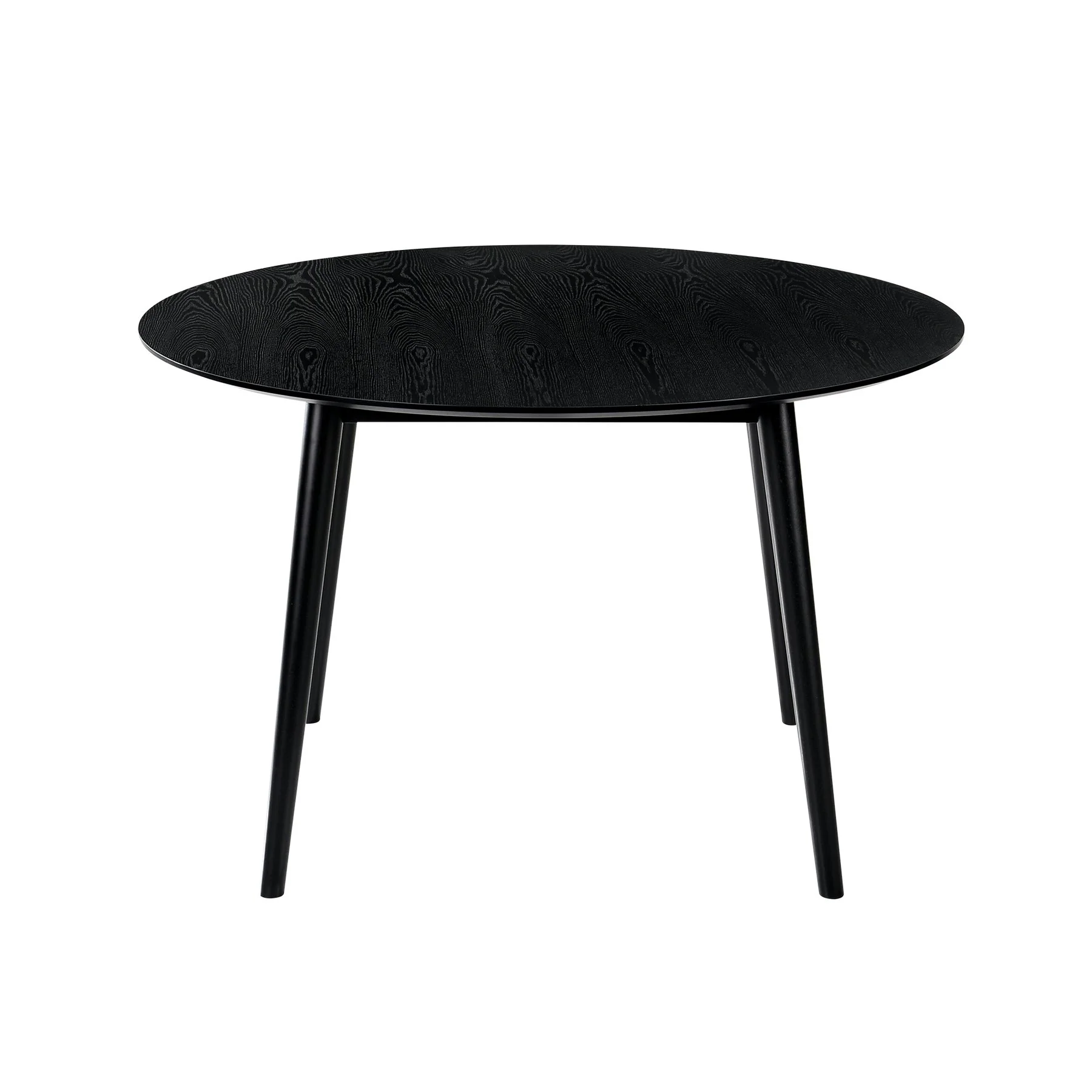 Arcadia and Renzo 48" Round Gray and Black Wood 5 Piece Dining Set - Image 5