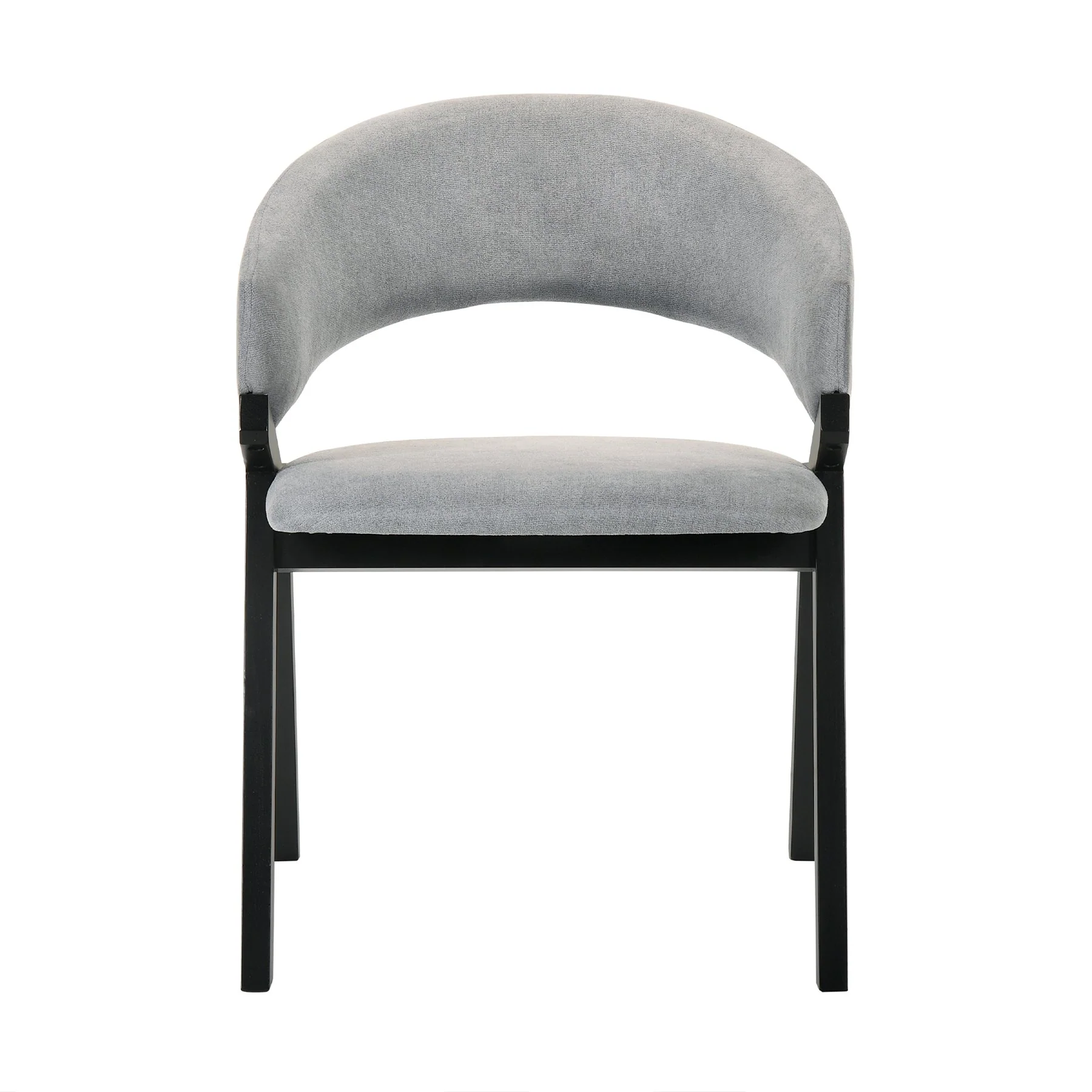 Arcadia and Talulah 42" Round Gray and Black Wood 5 Piece Dining Set - Image 3