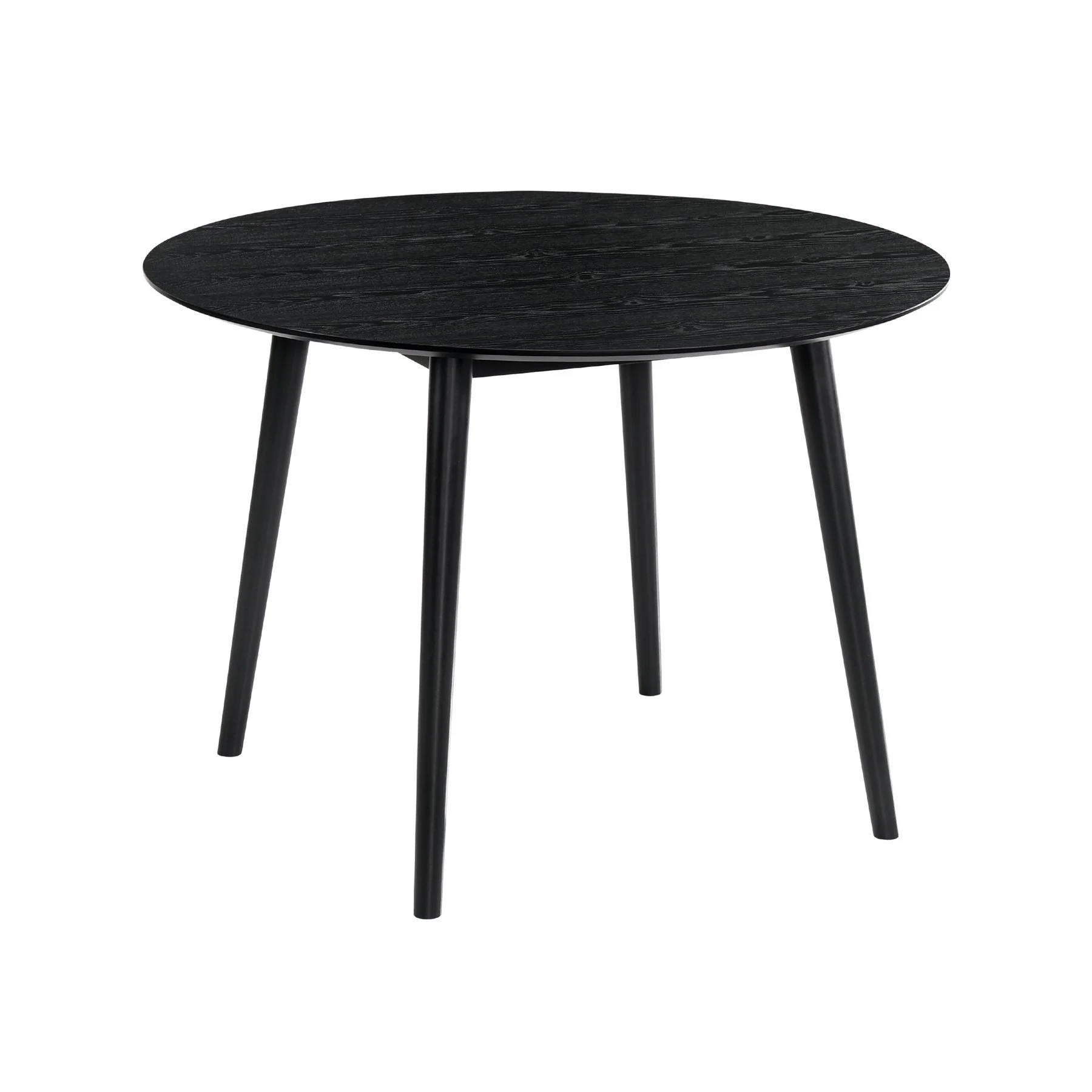 Arcadia and Talulah 42" Round Gray and Black Wood 5 Piece Dining Set - Image 4
