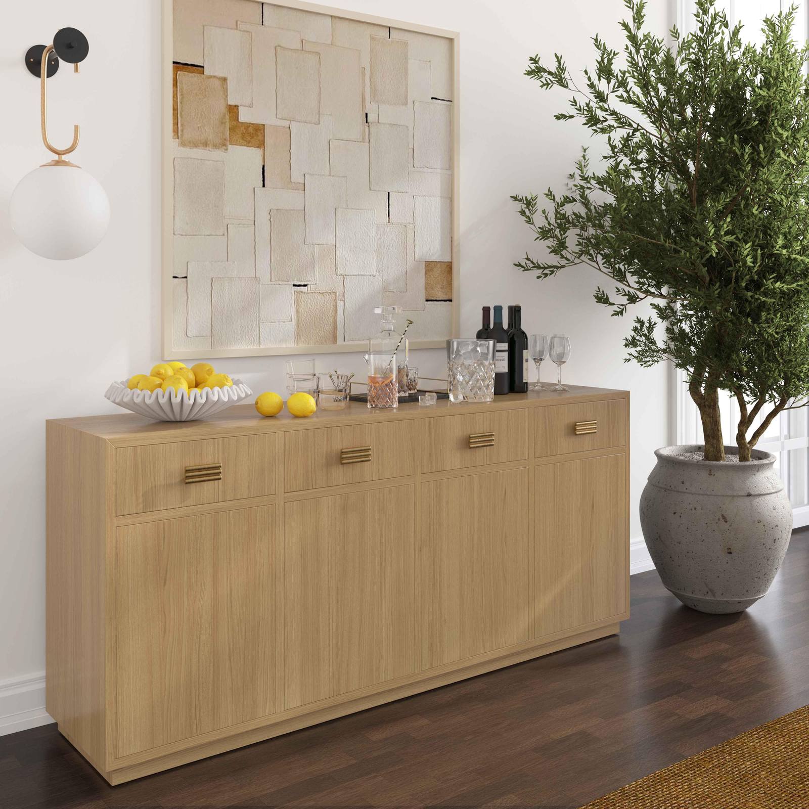 Aria Natural Oak Buffet - Image 2